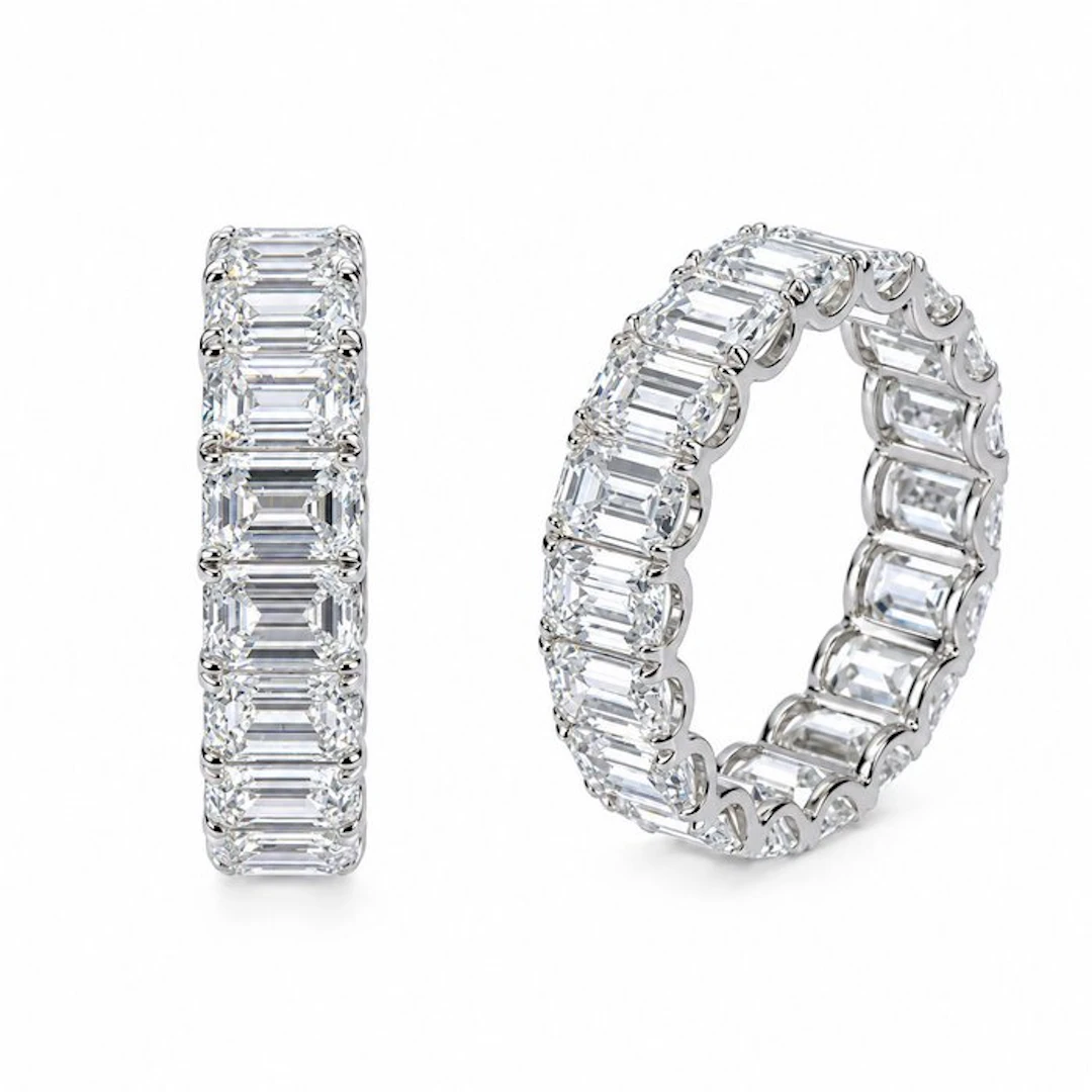 Ring - 14 kt. White gold - 7.29ct. tw. Diamond (Lab-grown)
