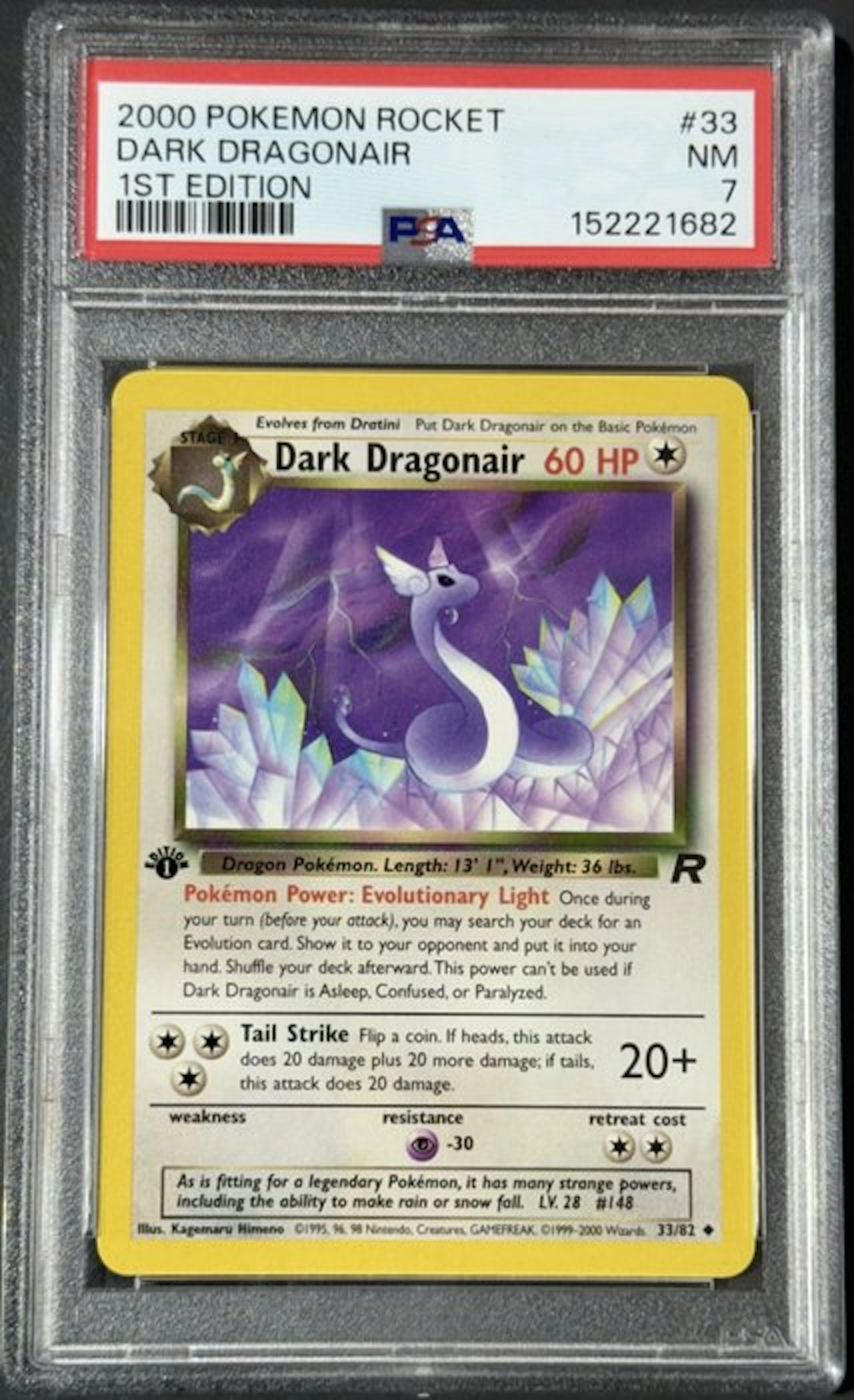 Pokémon - 1 Graded card - Dark Dragonair, Pokemon Rocket (2000) - PSA 7
