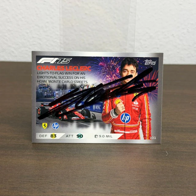 Ferrari - Topps n° 101 - GP Monaco 2024 Winner - Signed...