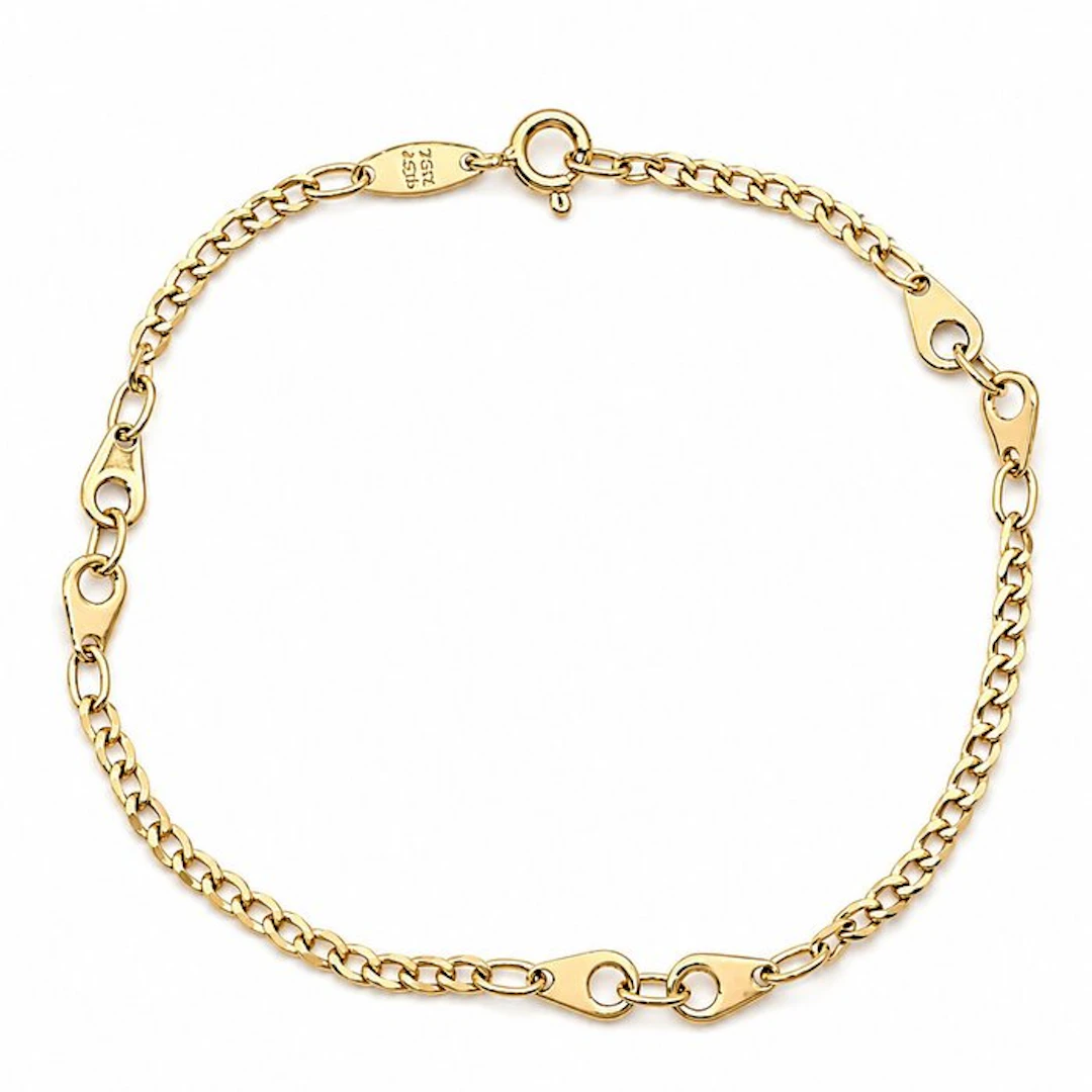 Bracelet - 18 kt. Yellow gold - Made in Italy - Handmade