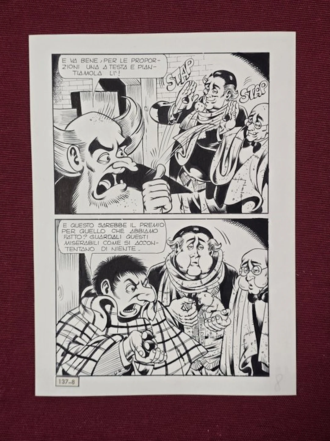 Piffarerio, Paolo - 1 Original page - Alan Ford n. 137 - Kartoffeln pg. 8