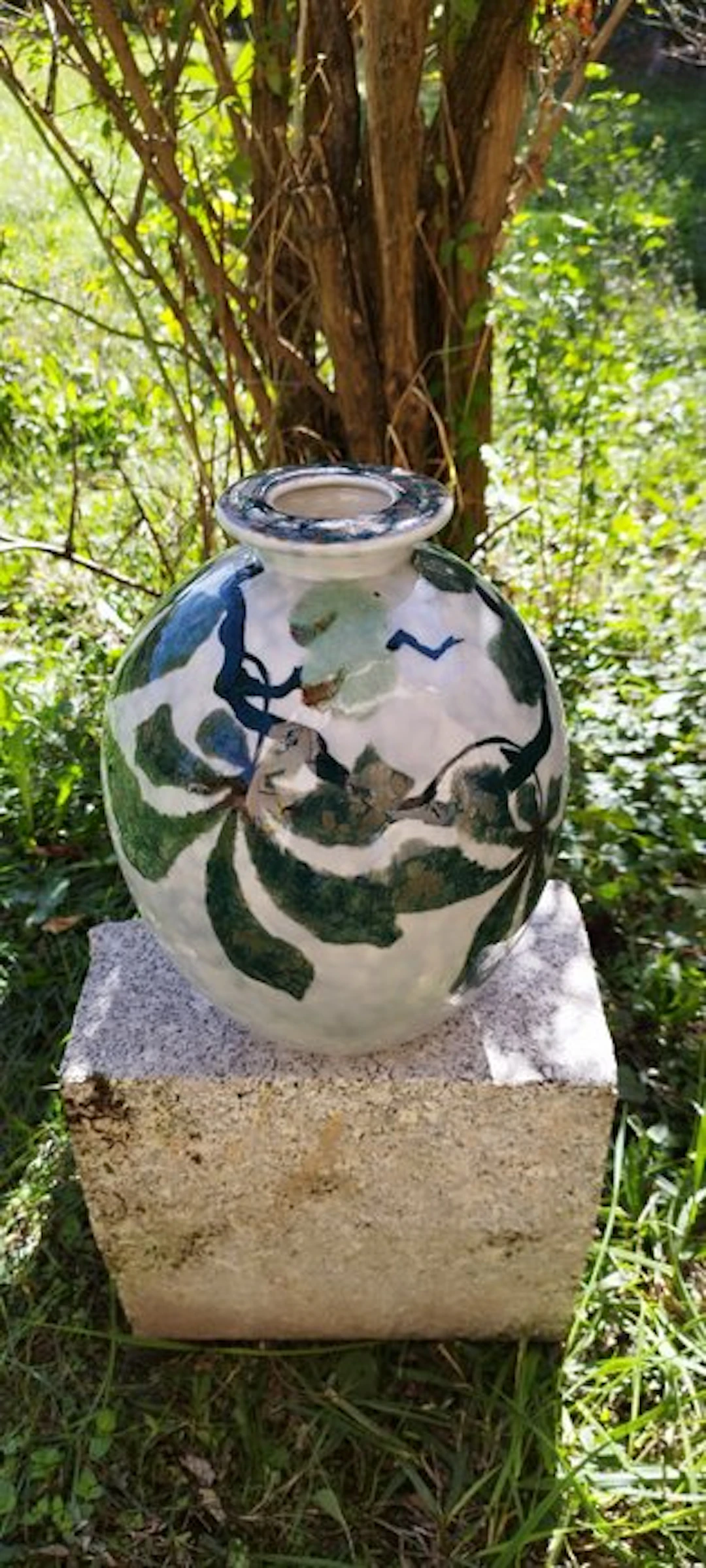 Limoges - Camille Tharraud - Vase - Chestnut tree - Porcelain - Large