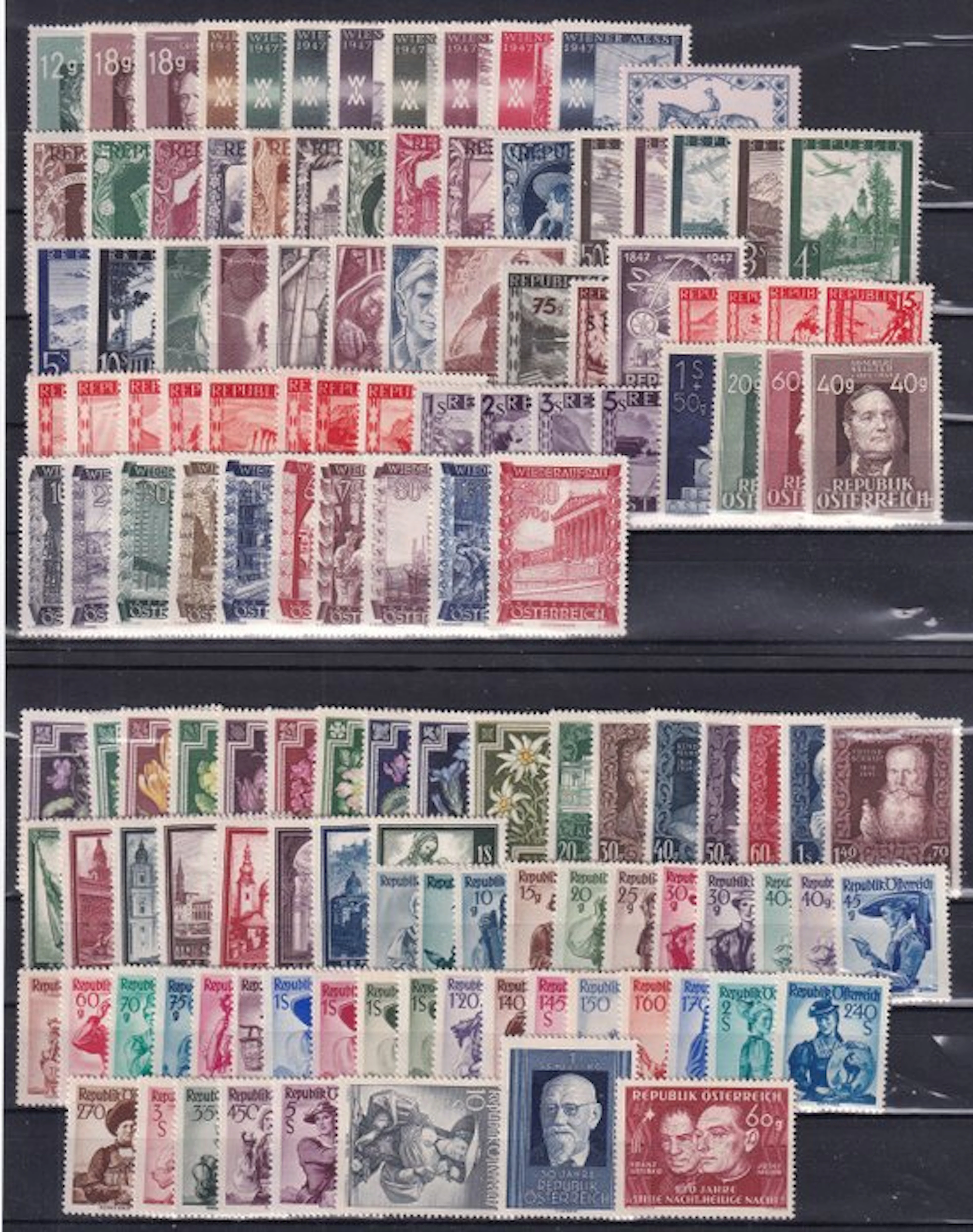 Austria 1947/1948 - Volumes. - Michel: 801/928
