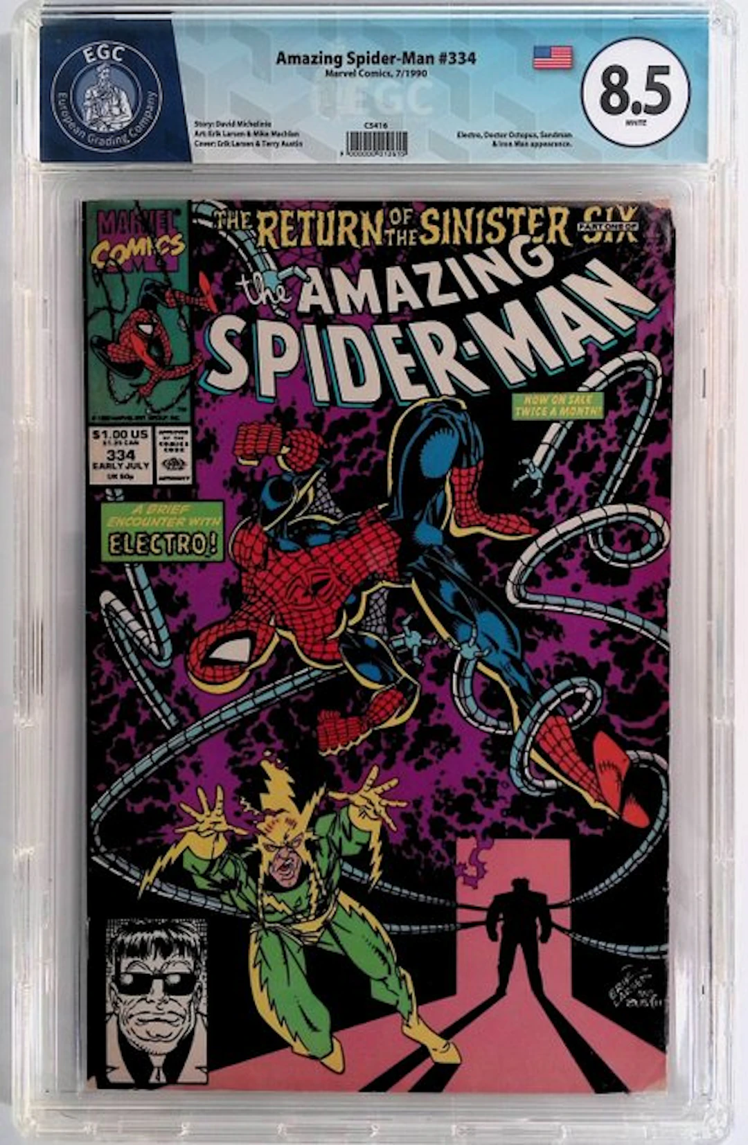 Amazing Spider-Man #334 - EGC 8.5 - 1 Graded comic - First edition - 1990