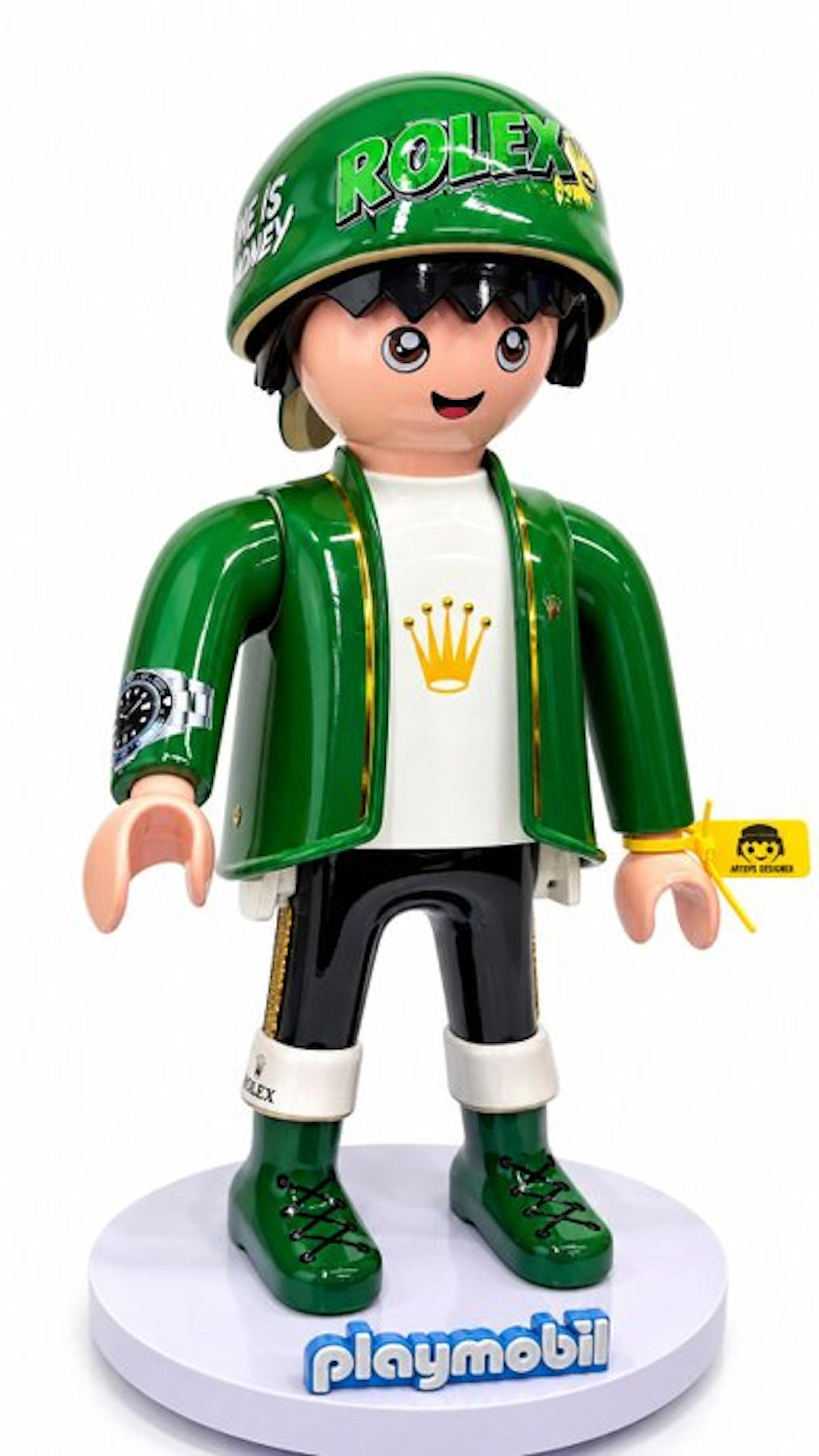 Vanessa Fodera (1981) - Rolex GMT Master II · Playmobil XXL TIME IS MONEY