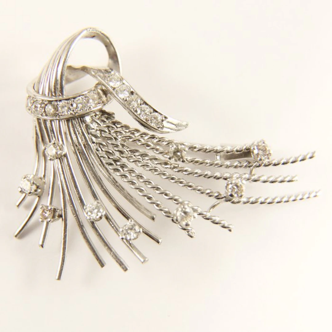 Handmade - Brooch - Design Strikbroche - 6,54gram - 14 kt