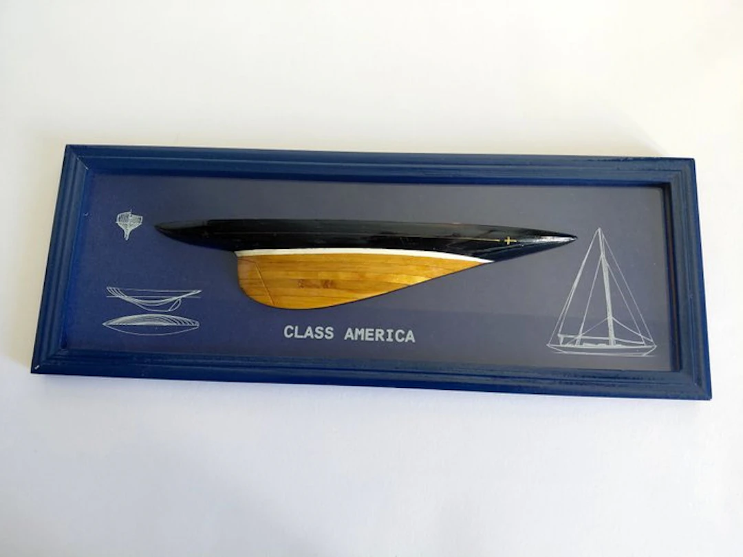 Half hull ship model - Demi coque décorative en bois, 38 cm, Class America