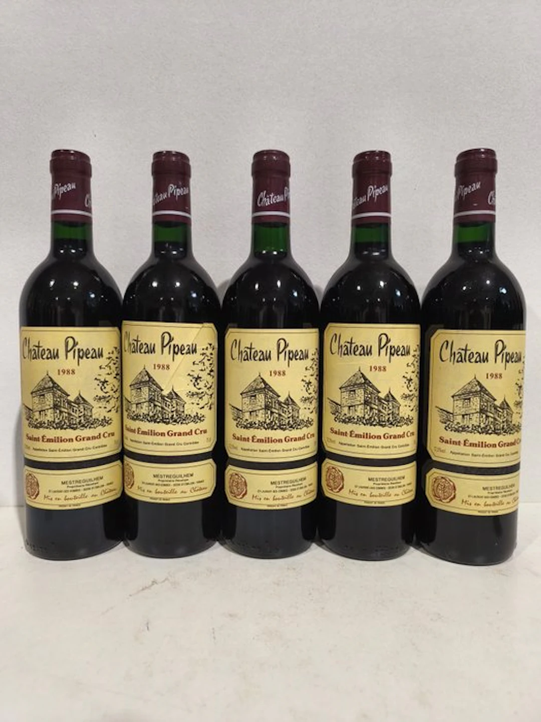 1988 Château Pipeau - Saint-Émilion Grand Cru - 5 Bottles (0.75L)