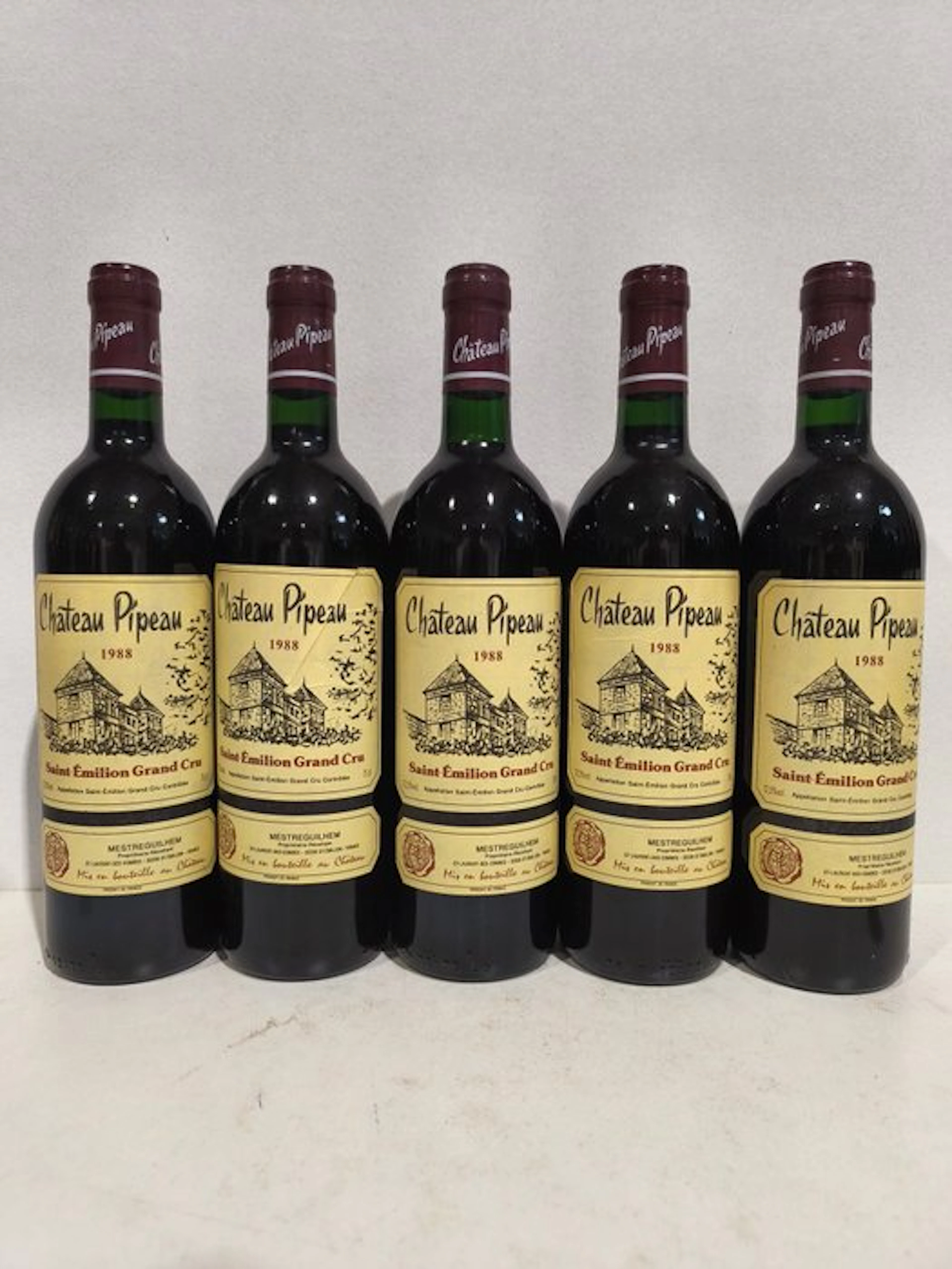 1988 Château Pipeau - Saint-Émilion Grand Cru - 5 Bottles (0.75L)