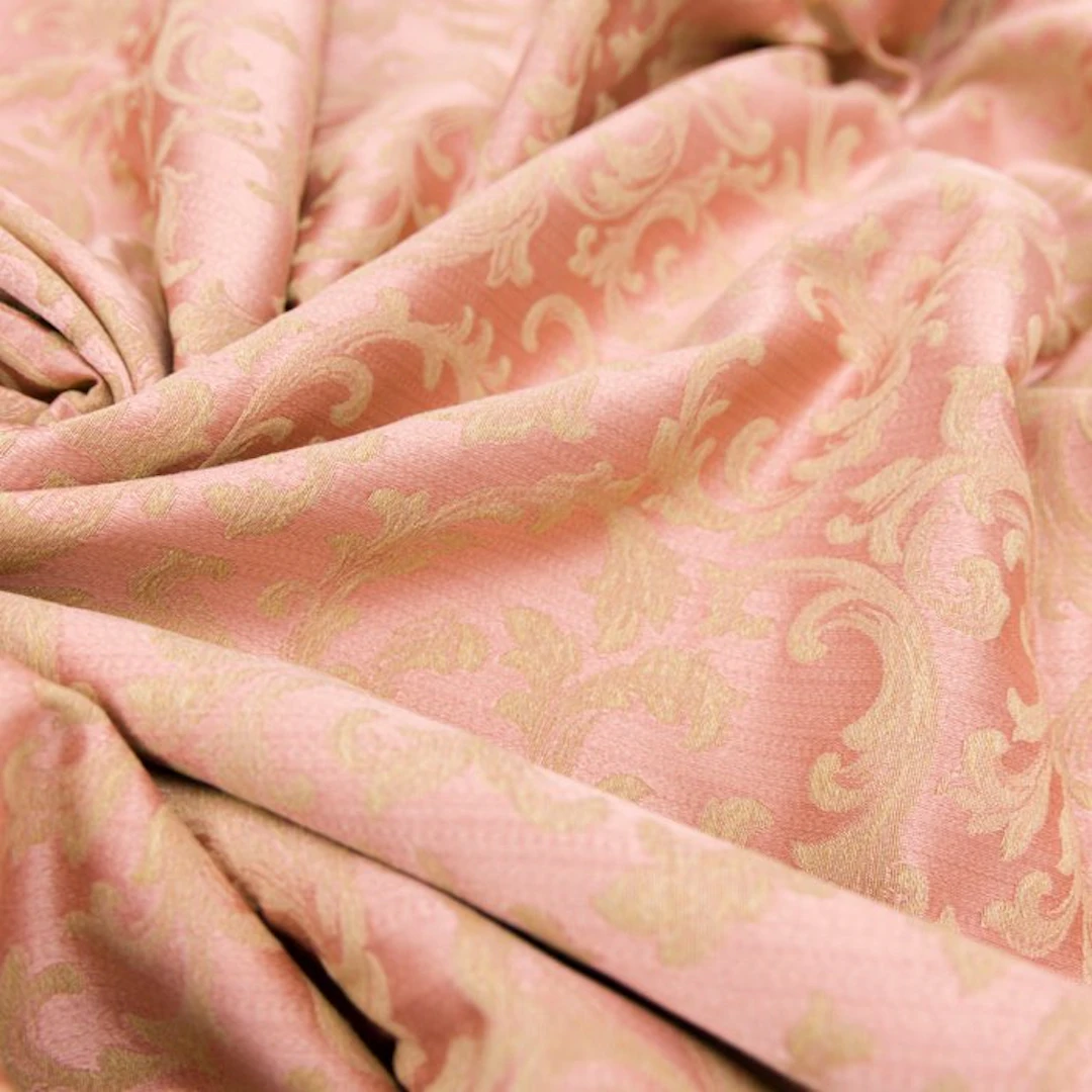 BA260 - Baroque Jacquard Fabric – Pink Background...