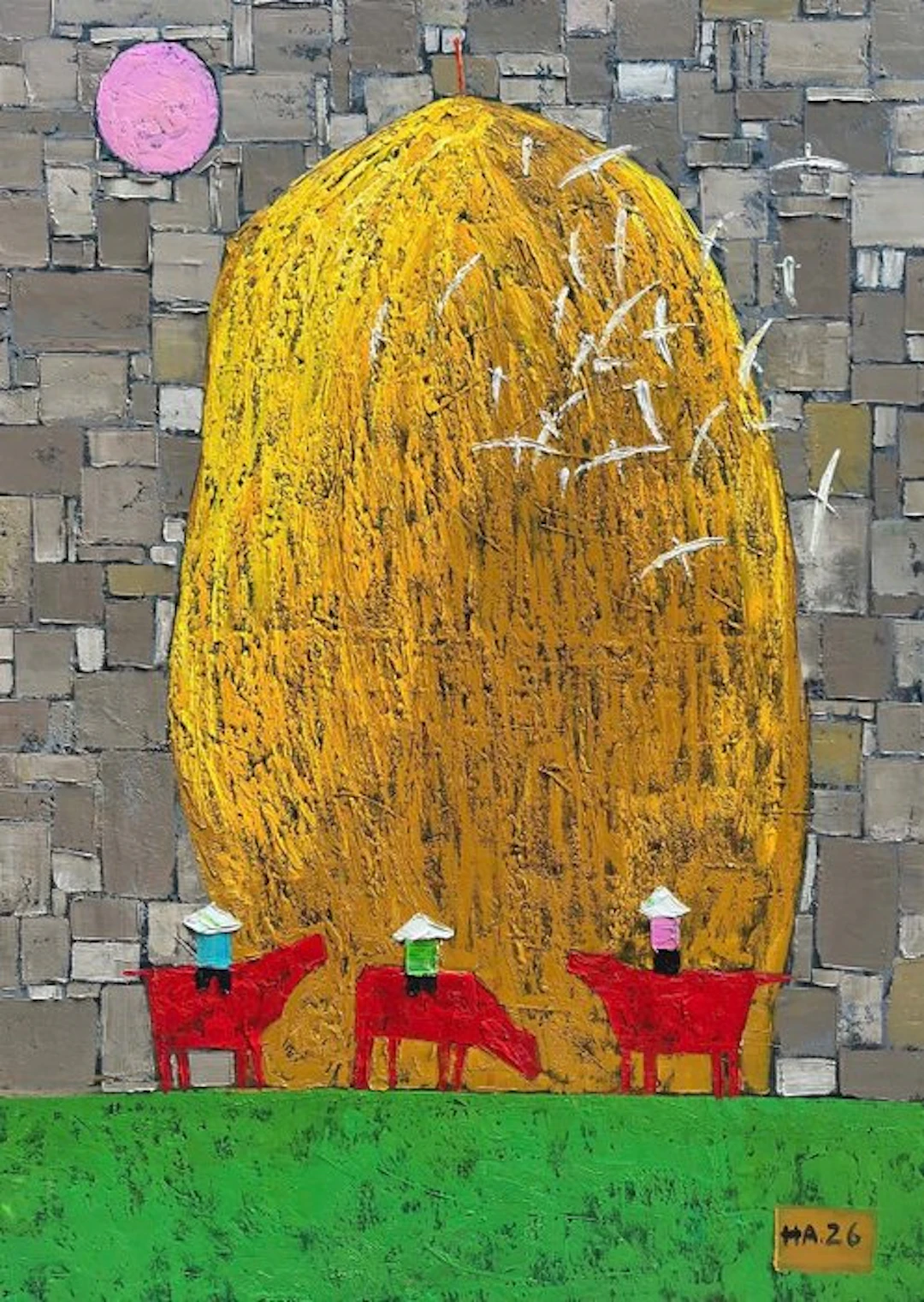 Hoang Anh - Cœur de la Moisson ↑140 →100 cm