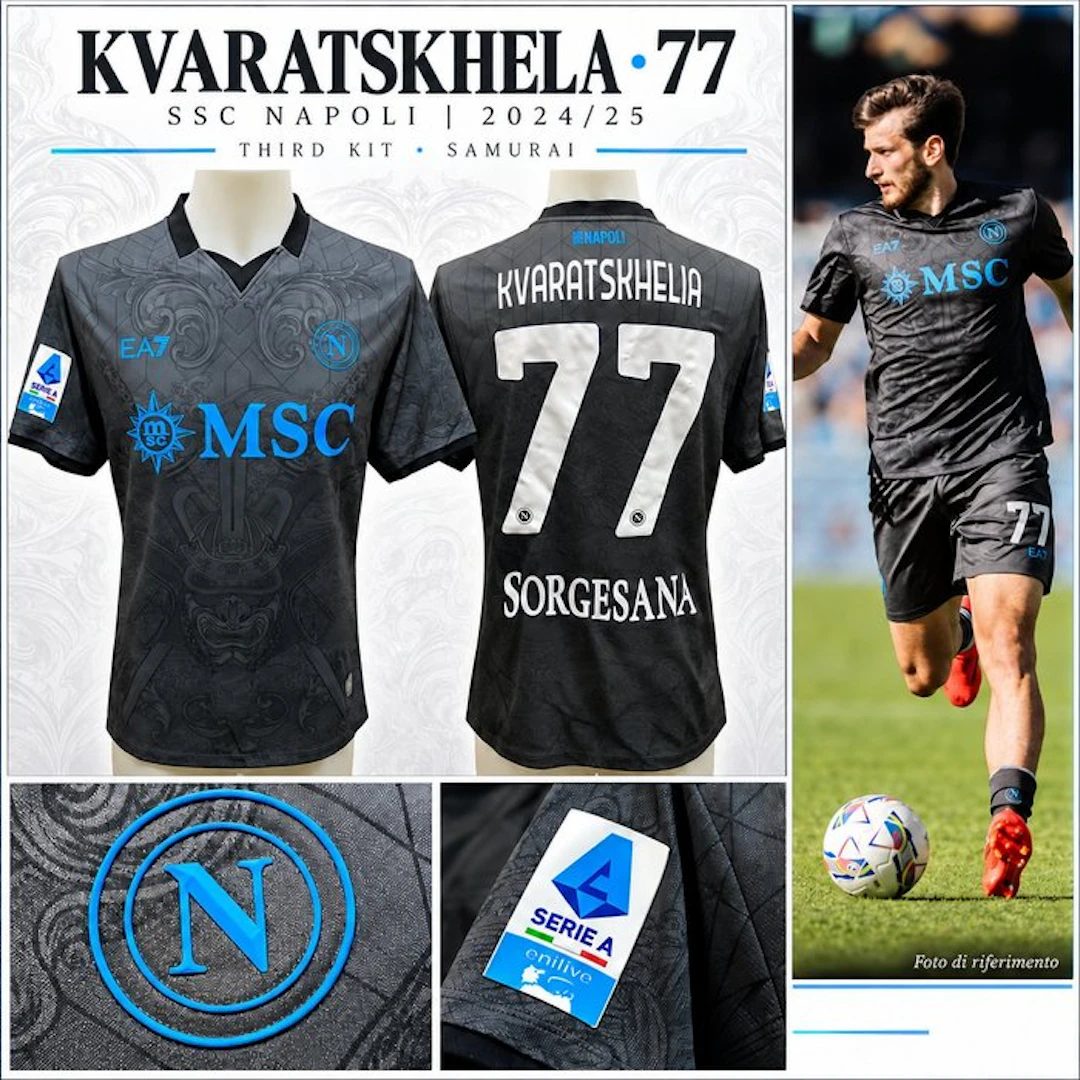 SSC Napoli – Kvaratskhelia 77 – Maglia Samurai EA7...