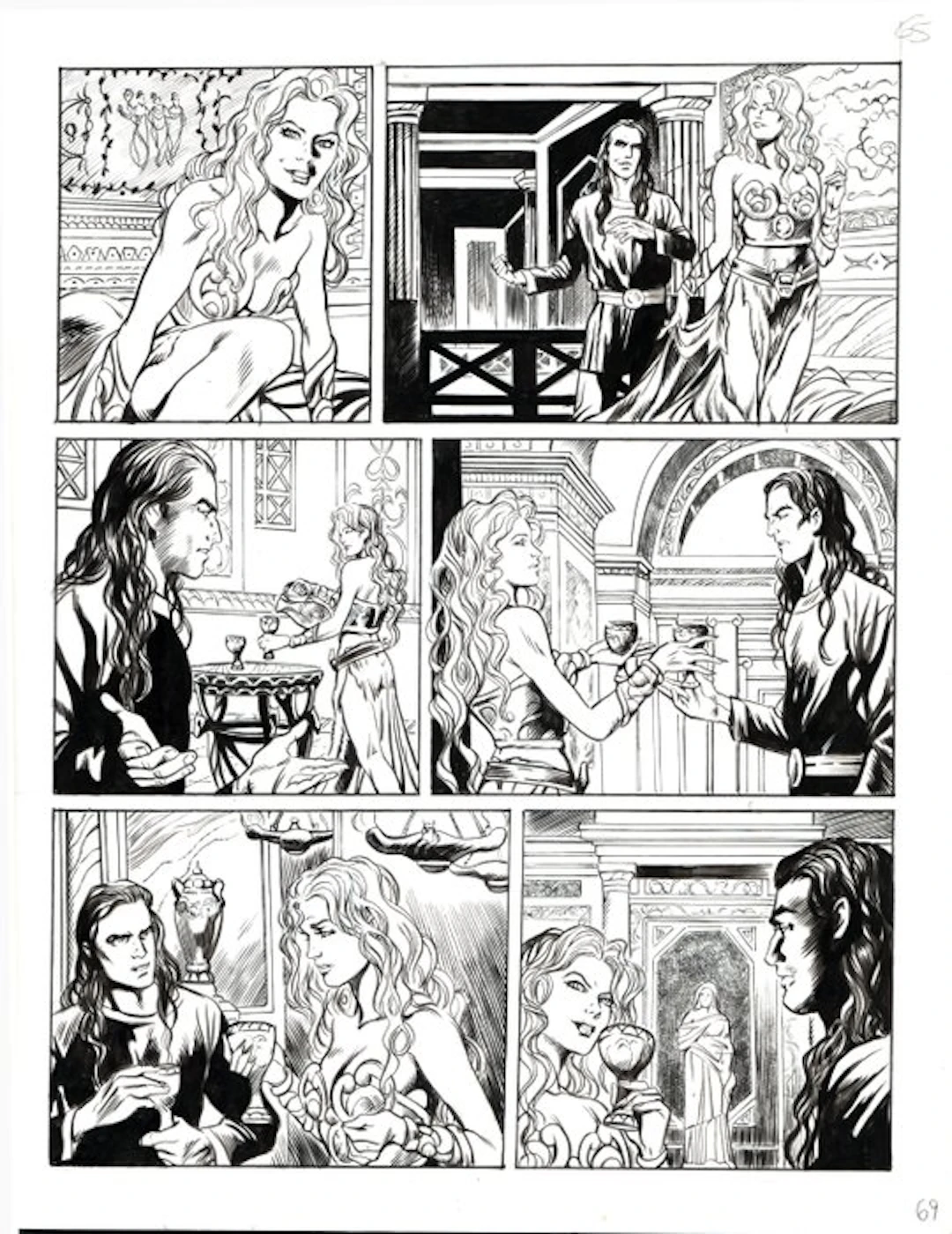 Laurenti, Mauro - 3 Original page - Dampyr #186 - "Taliesin il bardo" - 2015