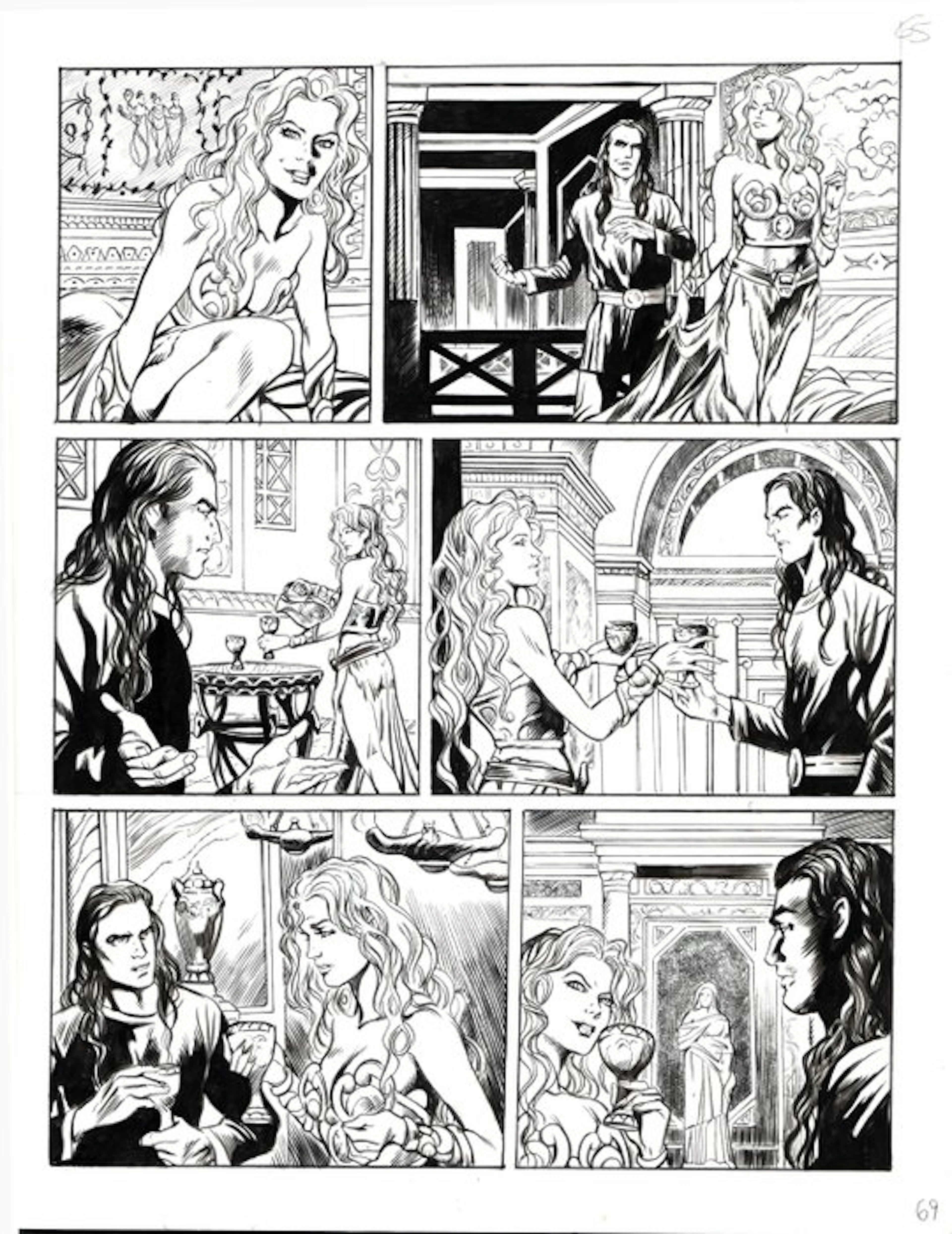 Laurenti, Mauro - 3 Original page - Dampyr #186 - "Taliesin il bardo" - 2015