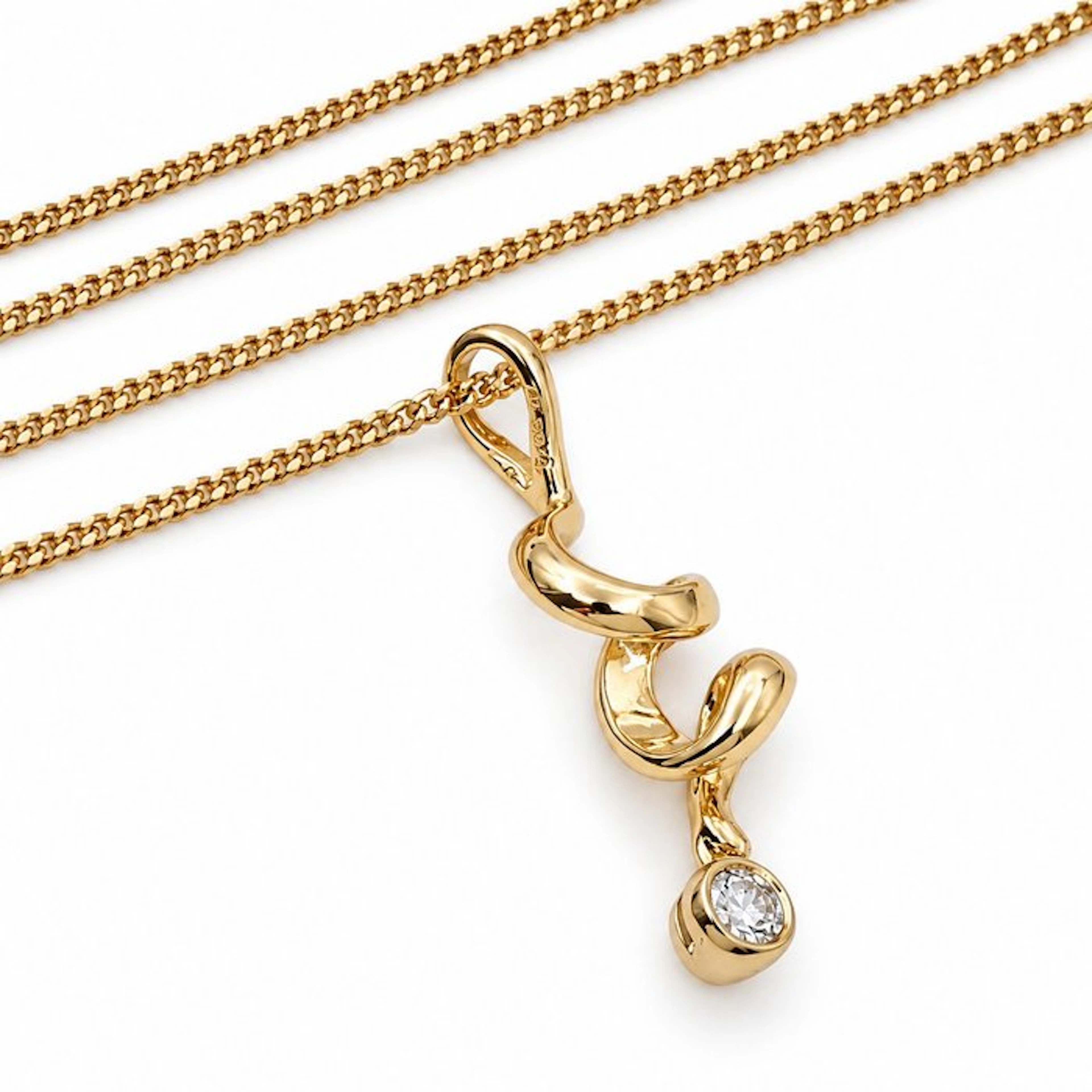 Necklace with pendant - 18 kt