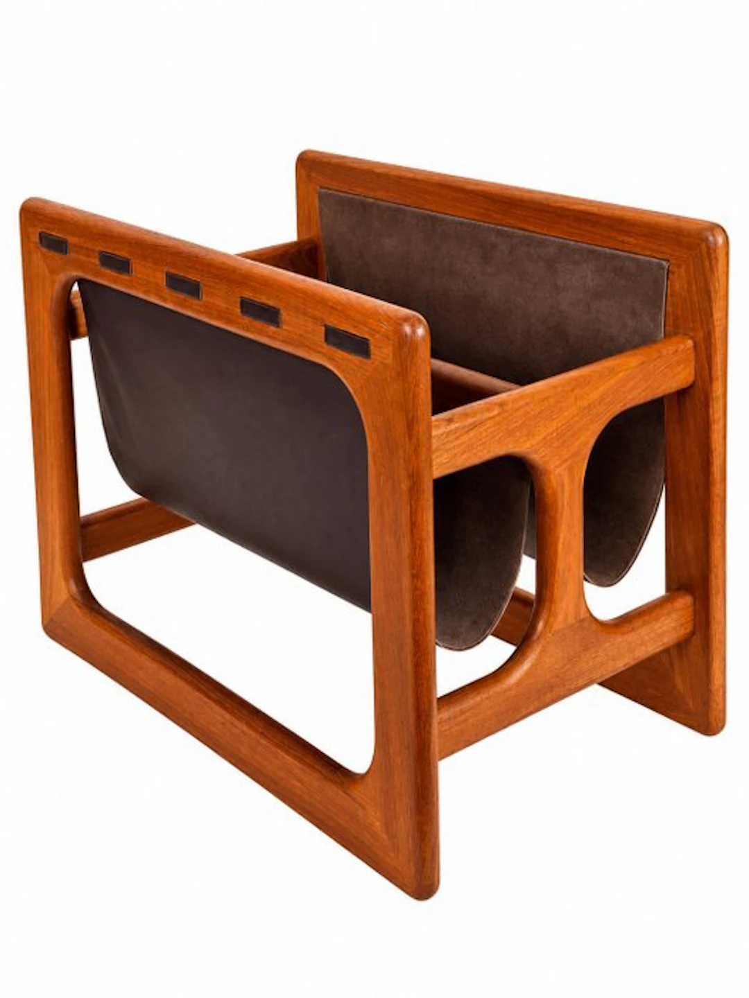 Salin Mobler - Aksel Kjersgaard - Magazine rack - Teak - Teak leather