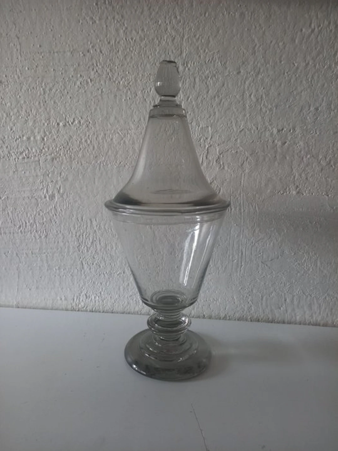 Lidded vase - Glass - Large candy dish.
