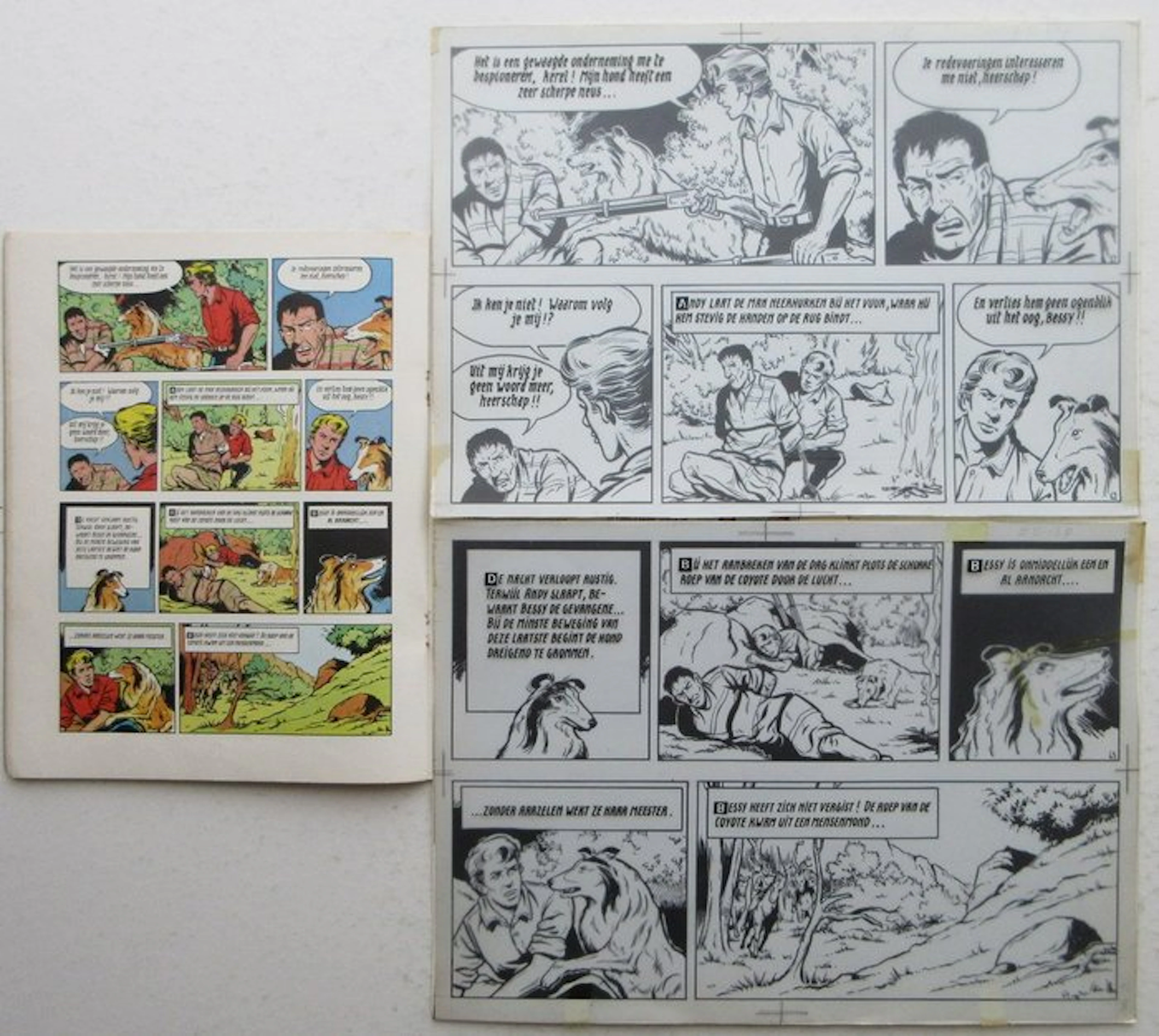 Bessy 85 - Originele pagina (p.16) - De drie vlechten - 1 original page - 1970
