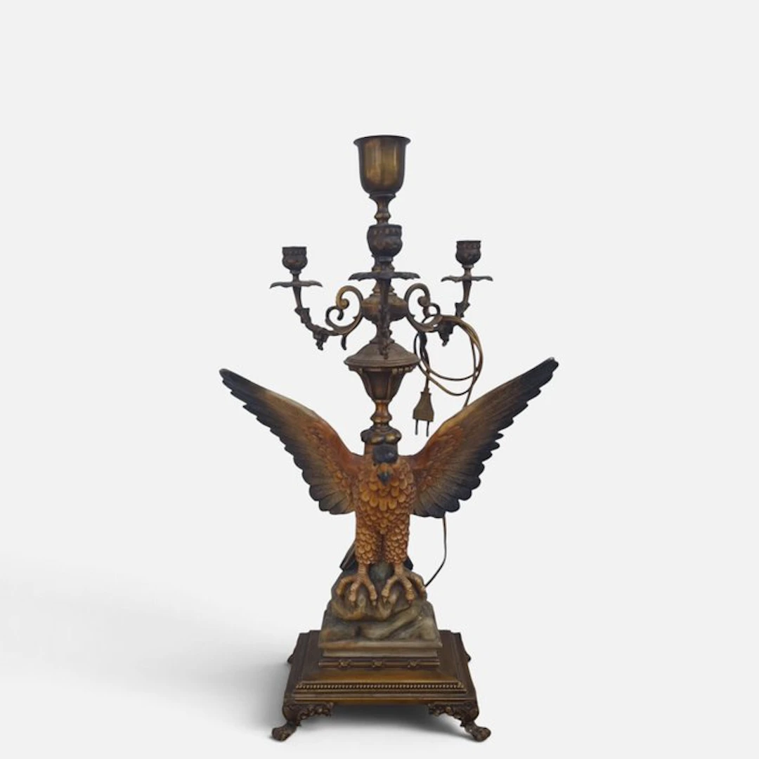 Candlestick - Gilt bronze - ornate candlestick