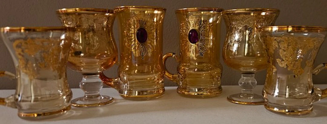 ISMIE LUX - Drinking service (6) - The Elite of Craftsmanship in amber crystal