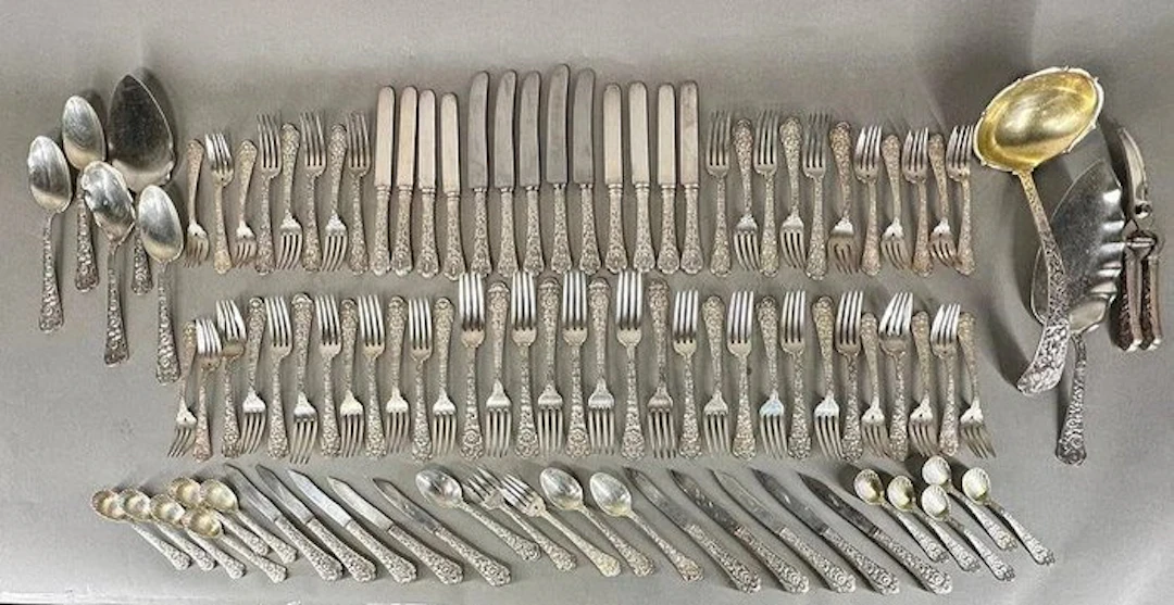 Gorham - F. Antoine Heller - Table service (98) - .925 silver - Cluny Pattern