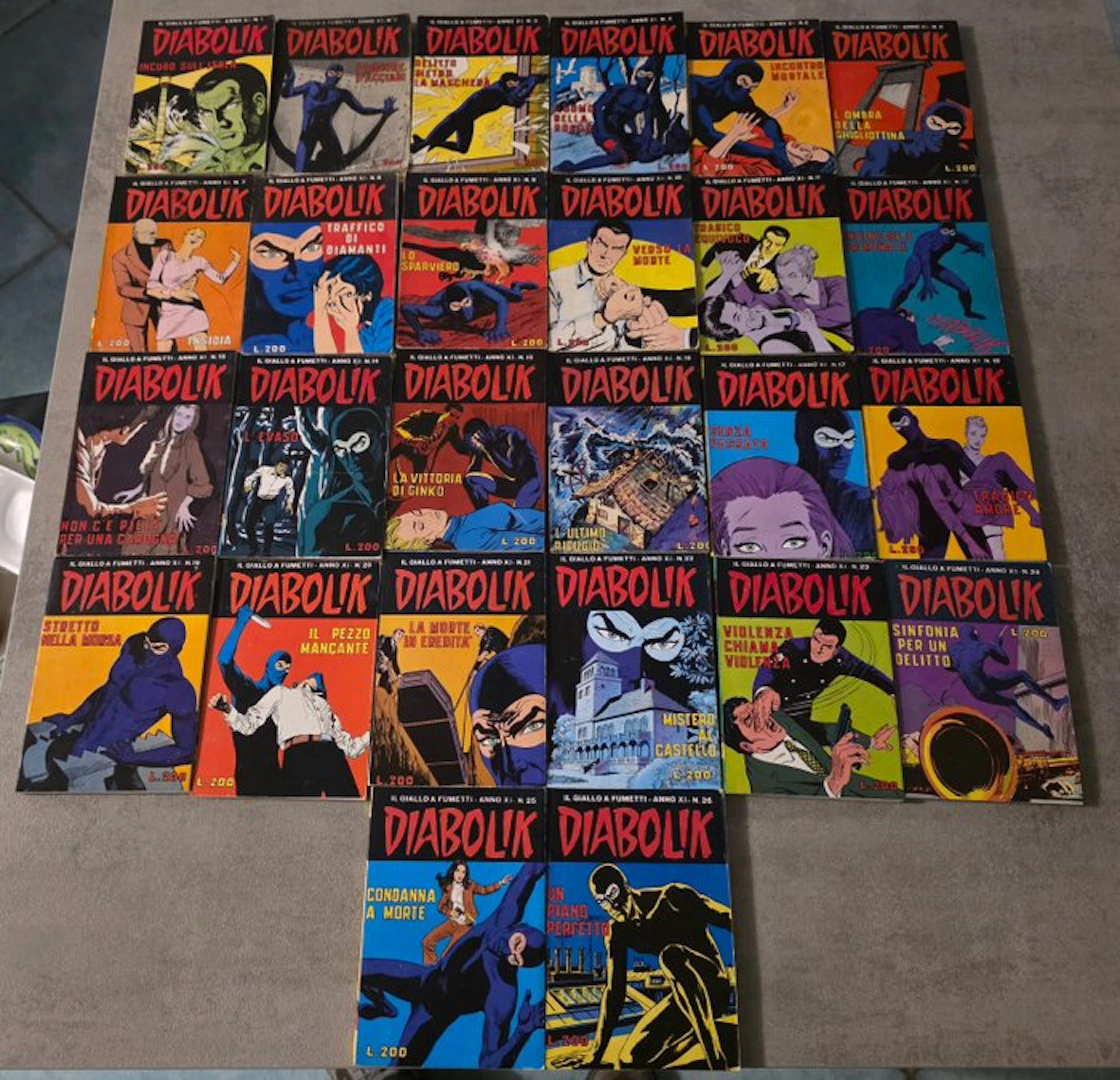Diabolik anno XI nn. 1/26 - sequenza completa - 26 Comic - First edition