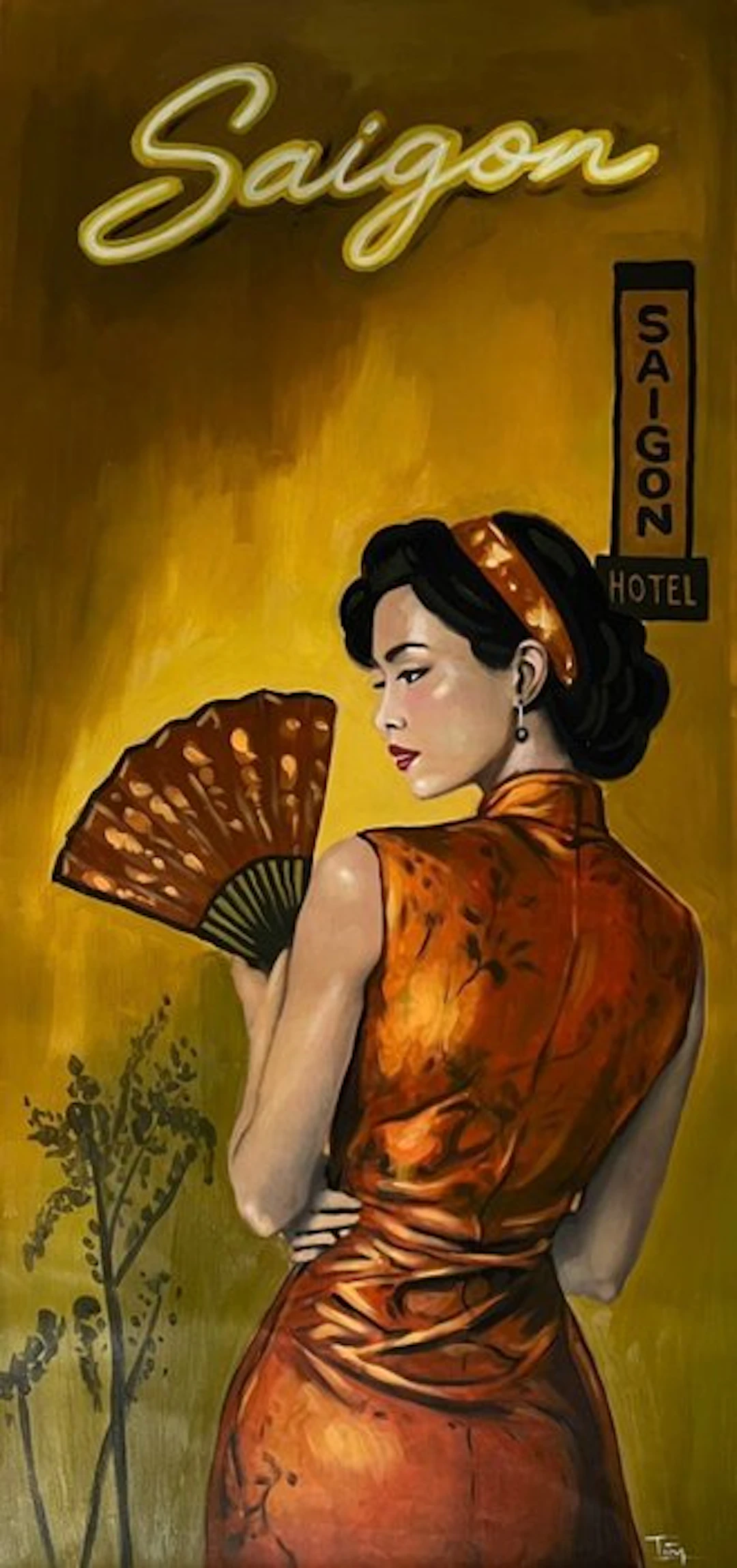 TA Duy Tung - Sous les néons de Saïgon ↑140 →65 cm