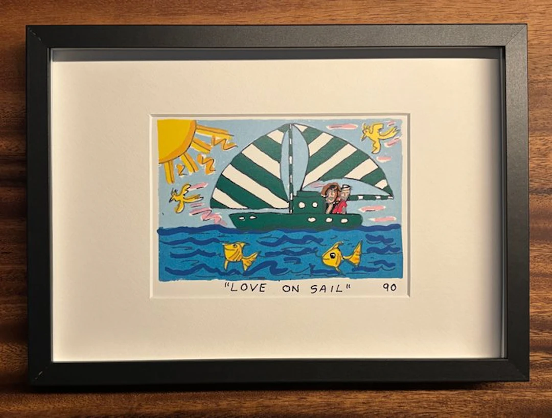James Rizzi (1950-2011) - Love on Sail