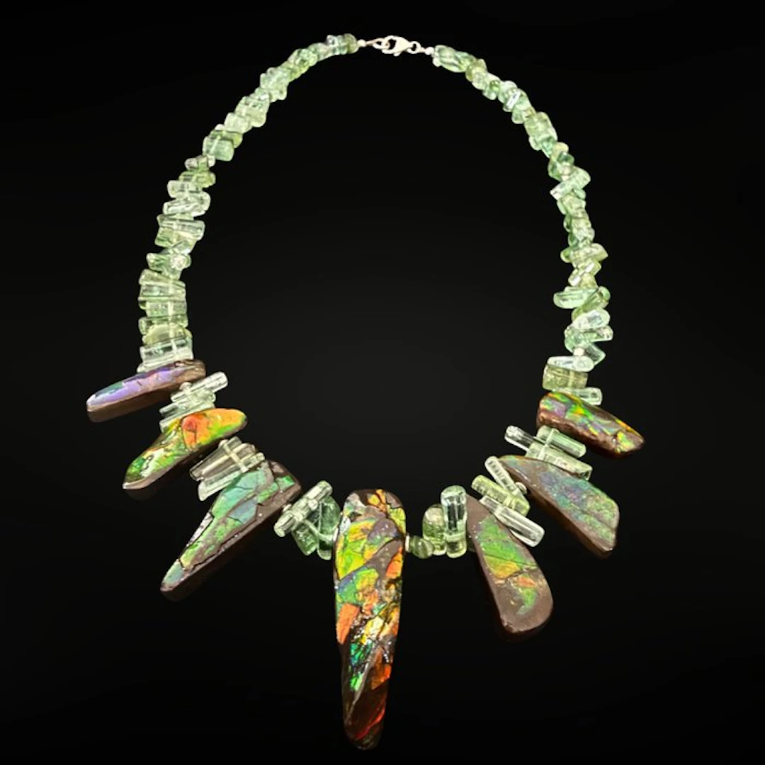 Exceptional pendant featuring 111 tourmalines and 6...