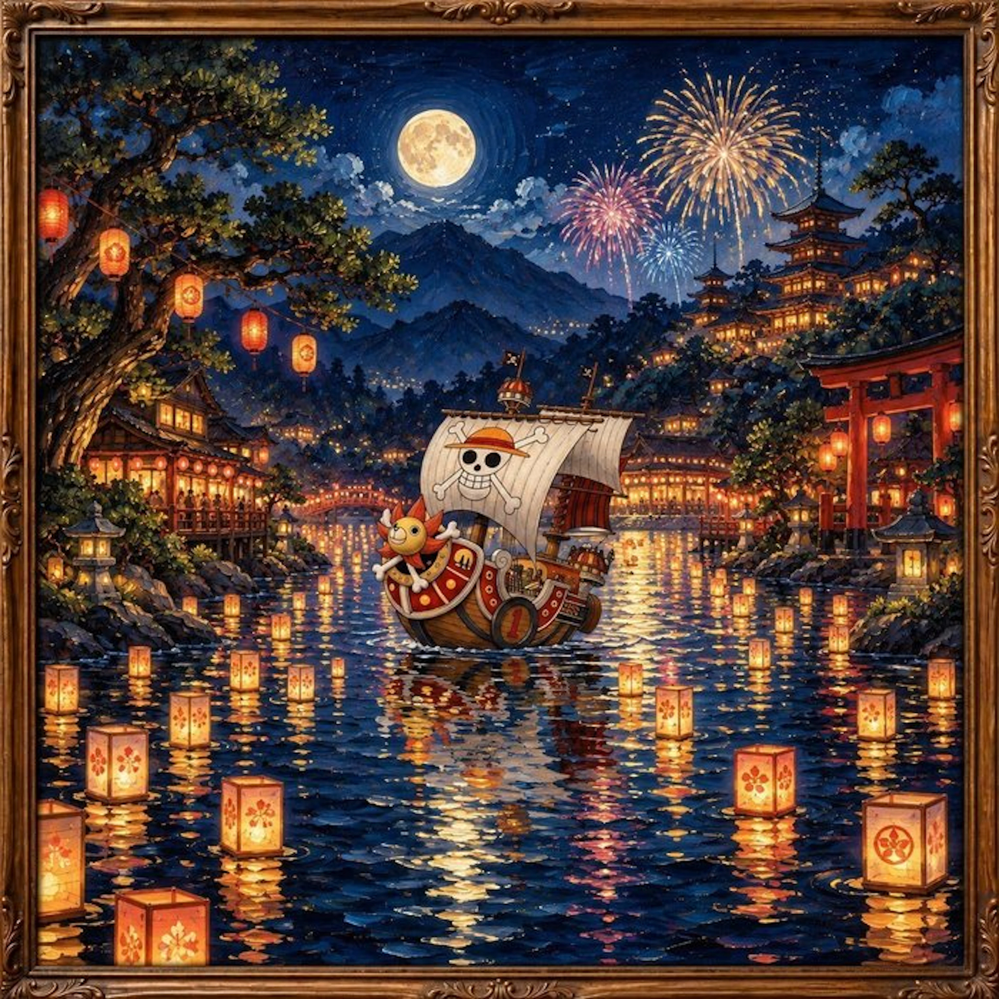 MEDSAN - Thousand Sunny Lantern Festival (サウザンド・サニー号と灯籠流し) - UNIQUE WORK