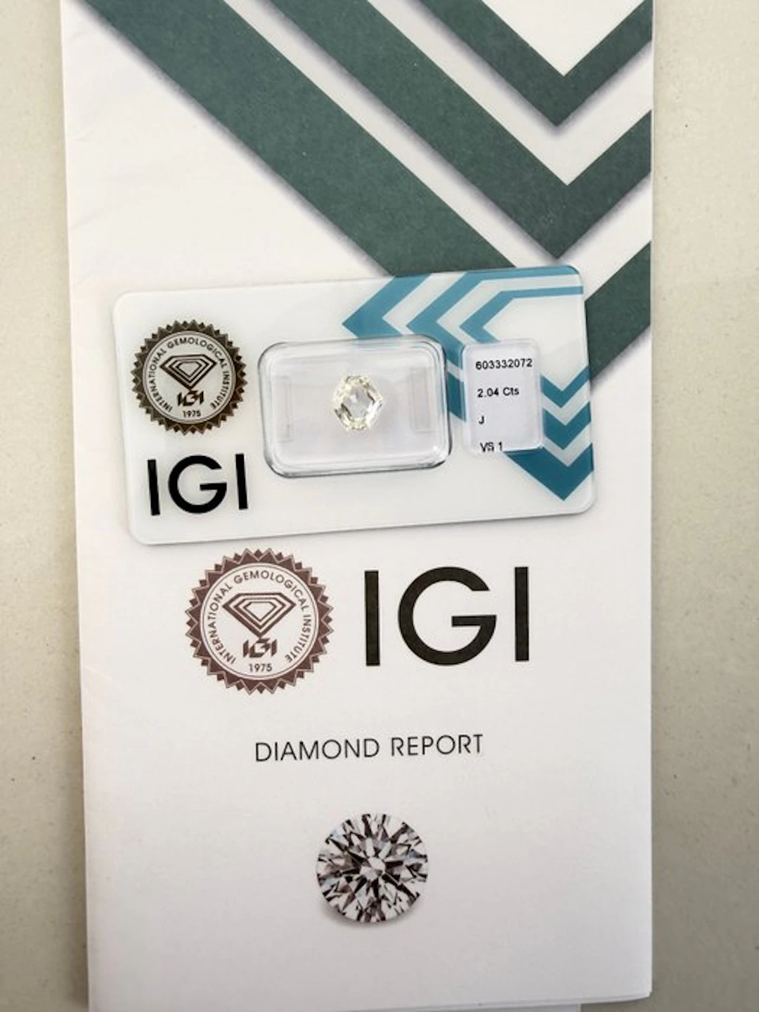 No reserve price - 1 pcs Diamond (Natural) - 2.04 ct - J...