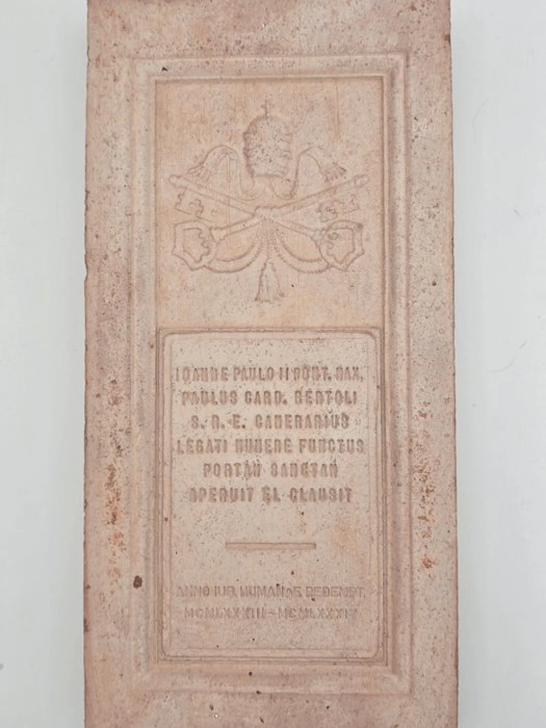 Commemorative Terracotta Tile from the Holy Door during...