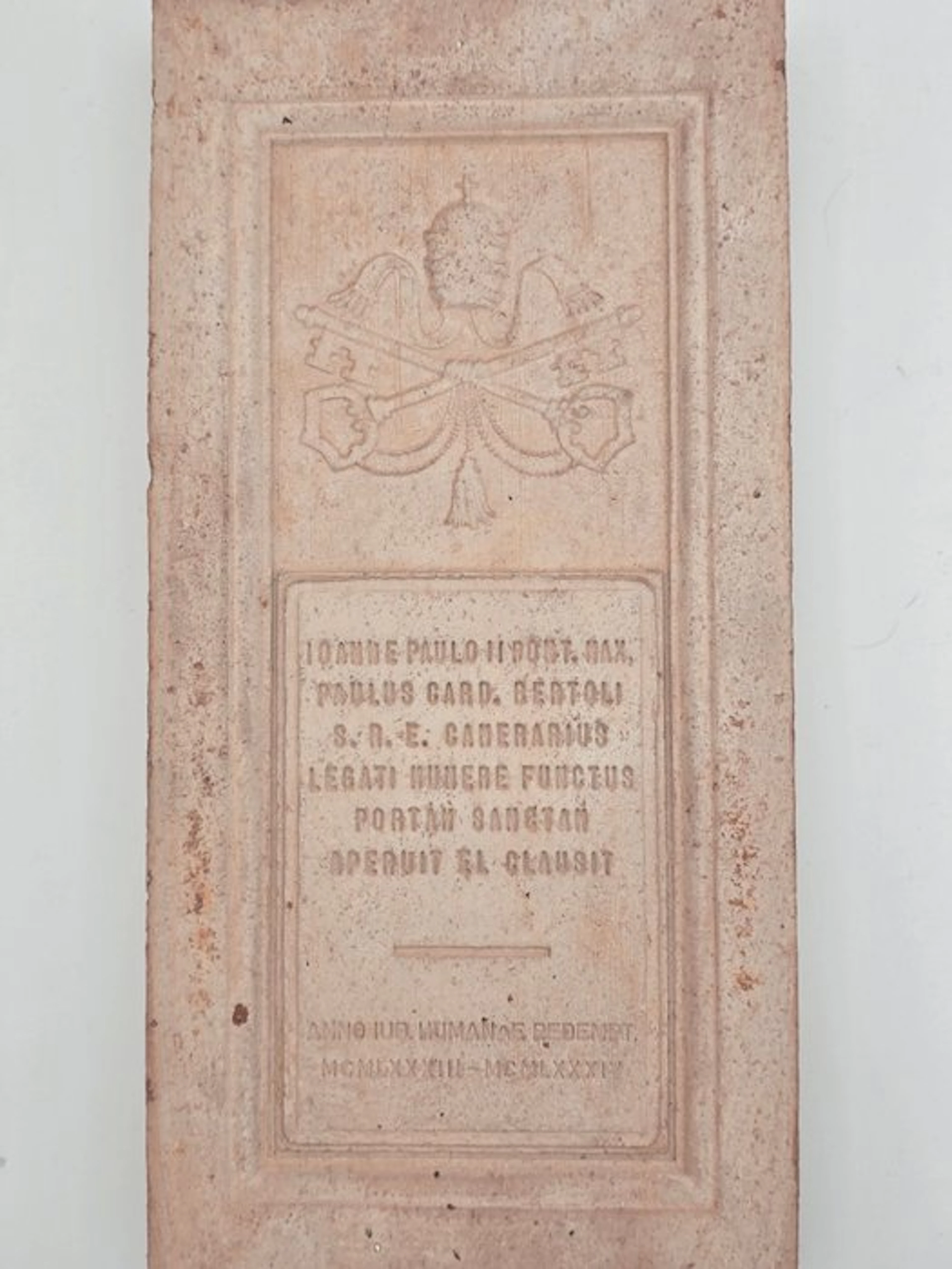 Commemorative Terracotta Tile from the Holy Door during...