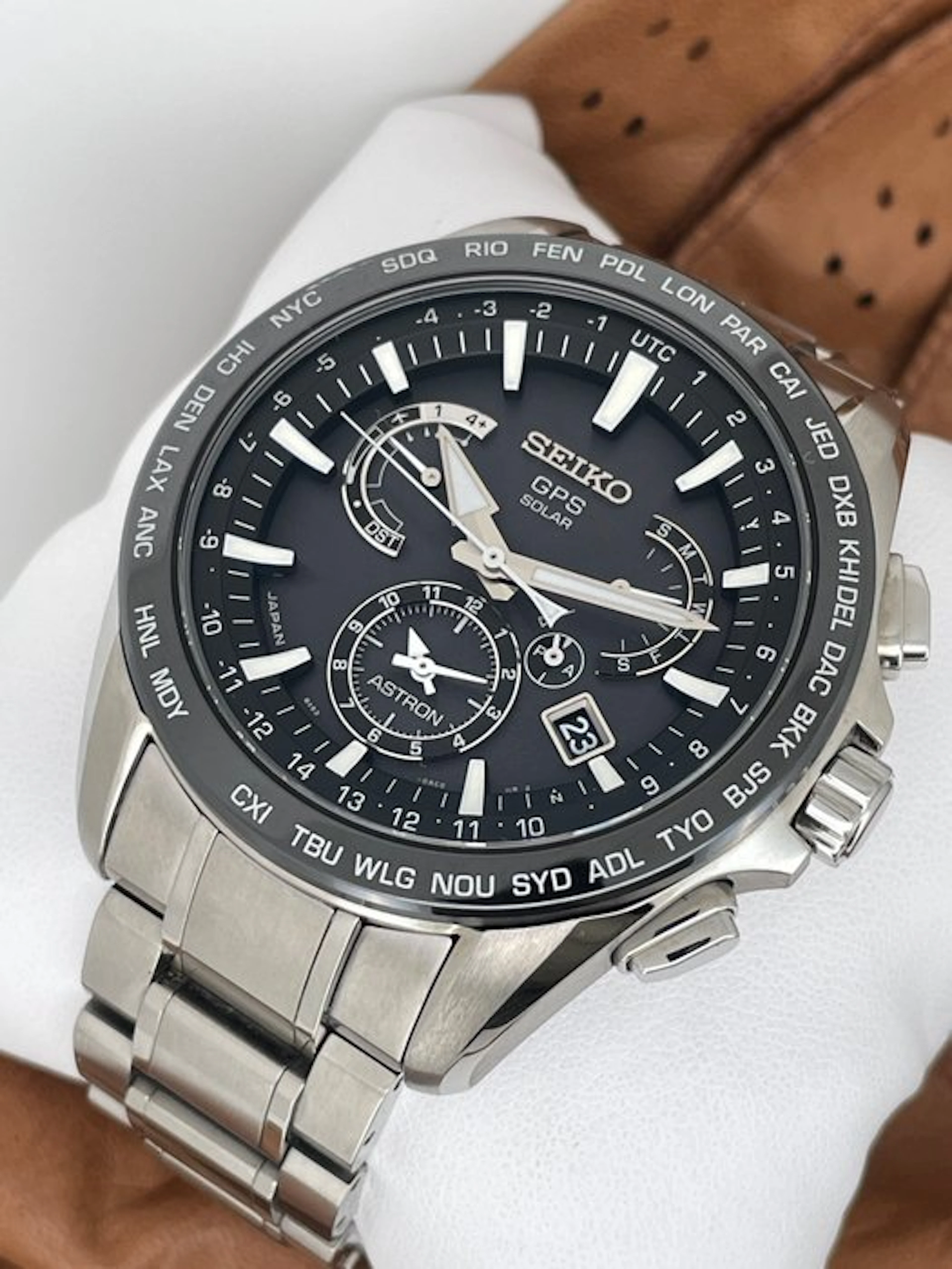 Seiko - Astron GPS Solar Dual Time - No reserve price...