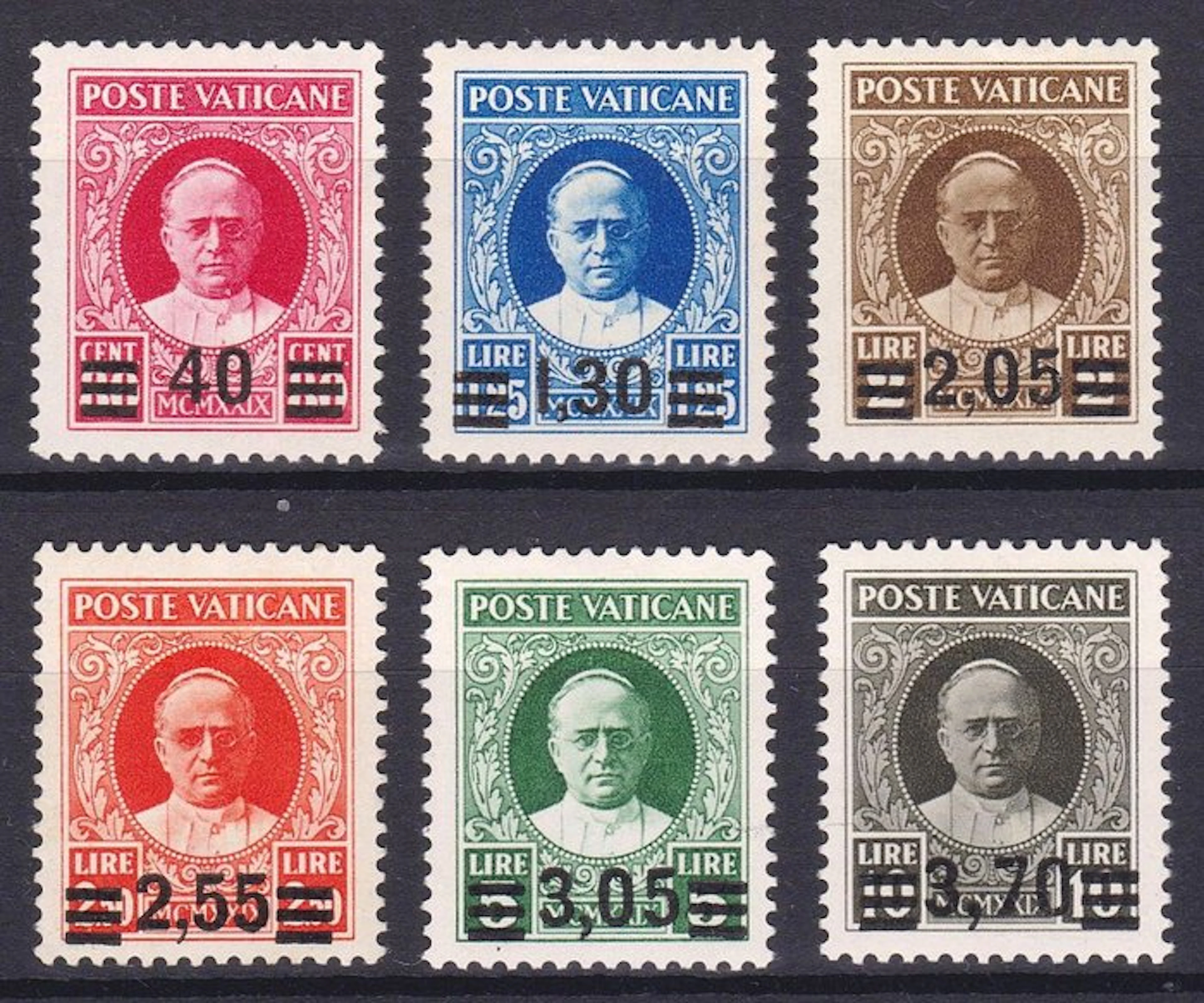 Vatican City 1934 - "Provvisoria" complete series with...