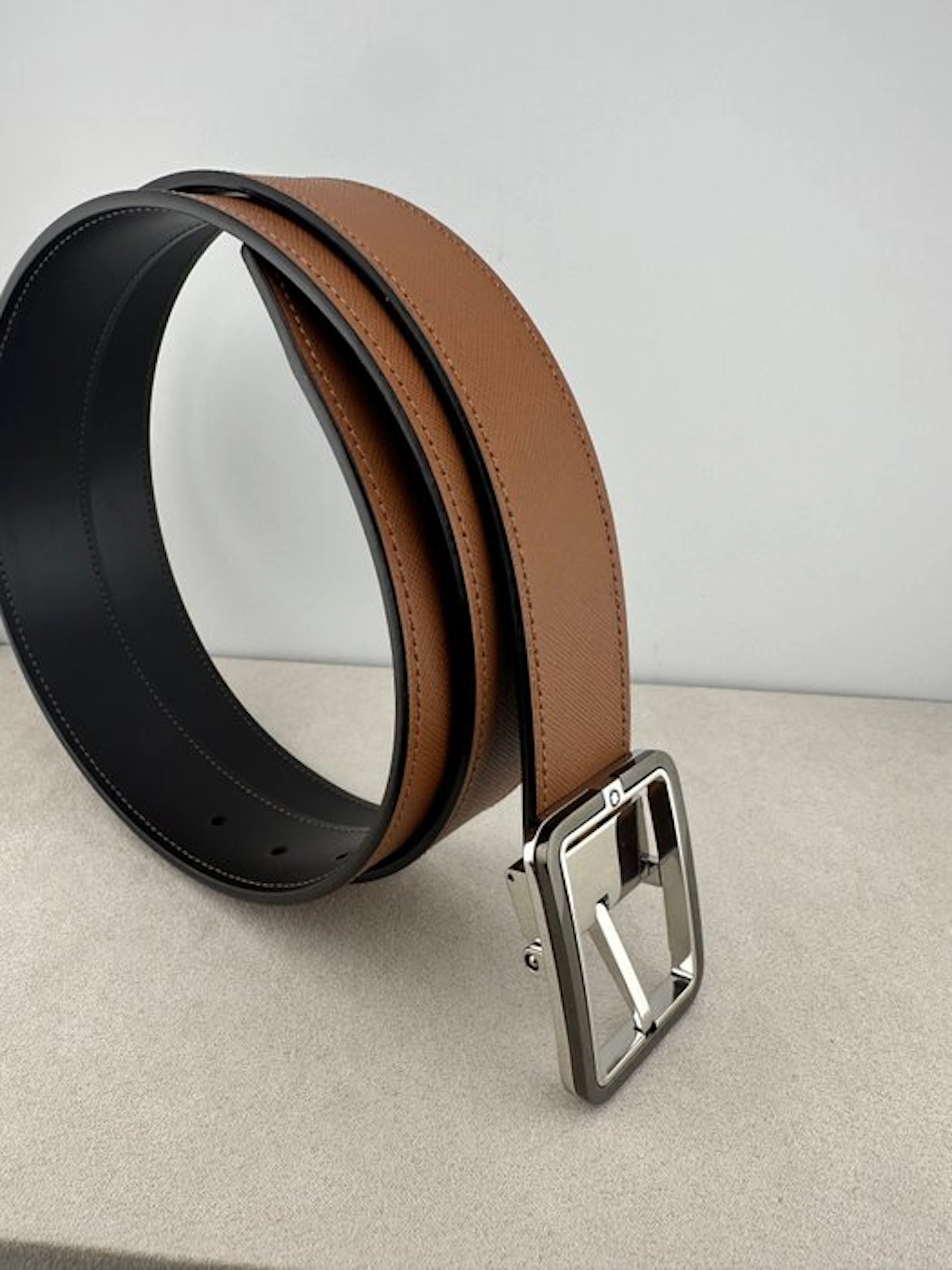 Montblanc - adjustable & reversible dark Light and dark Brown - Belt