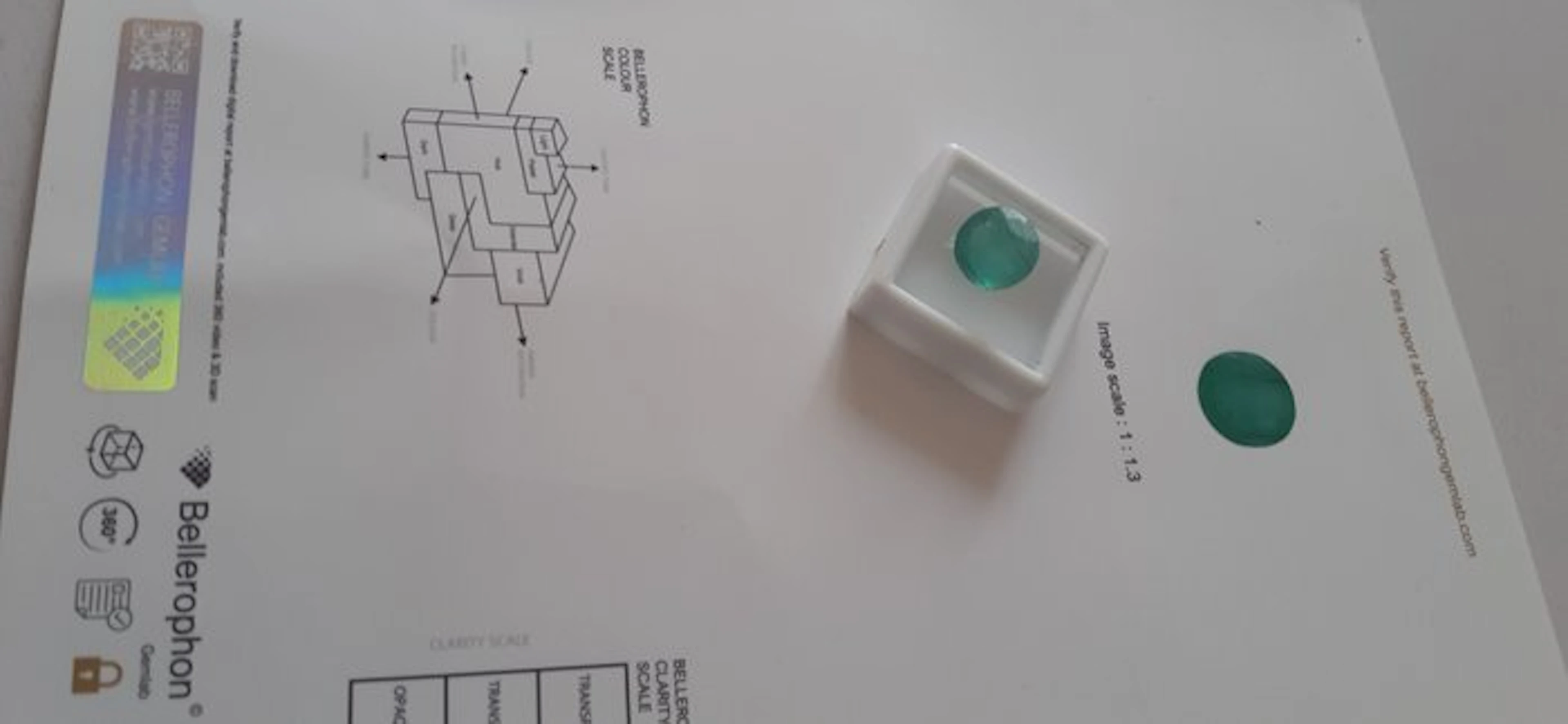 No reserve price - 1 pcs Green Emerald - 6.43 ct - Bellerophon Gemlab