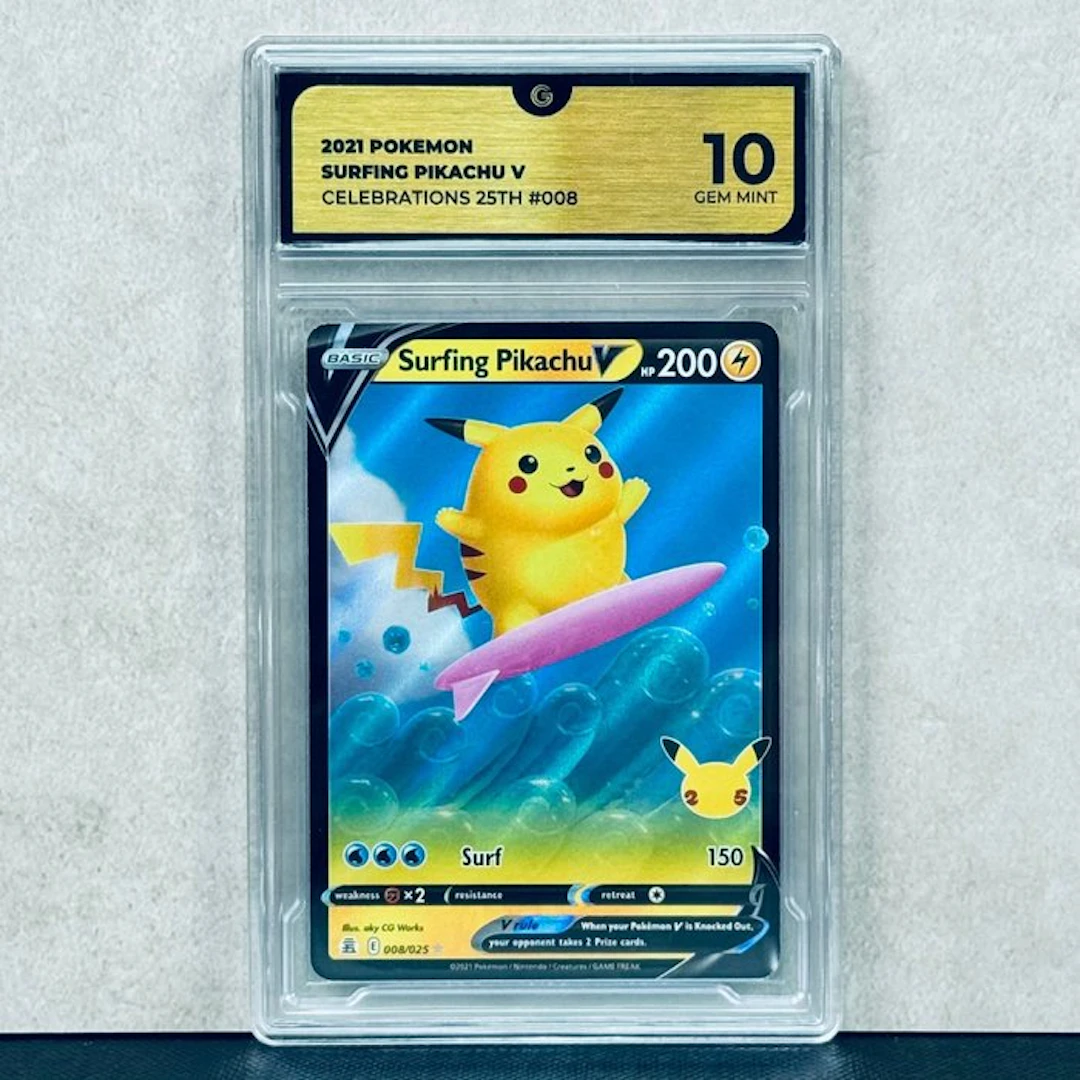Pokémon Graded card - SURFING PIKACHU V #008 2021 POKEMON...