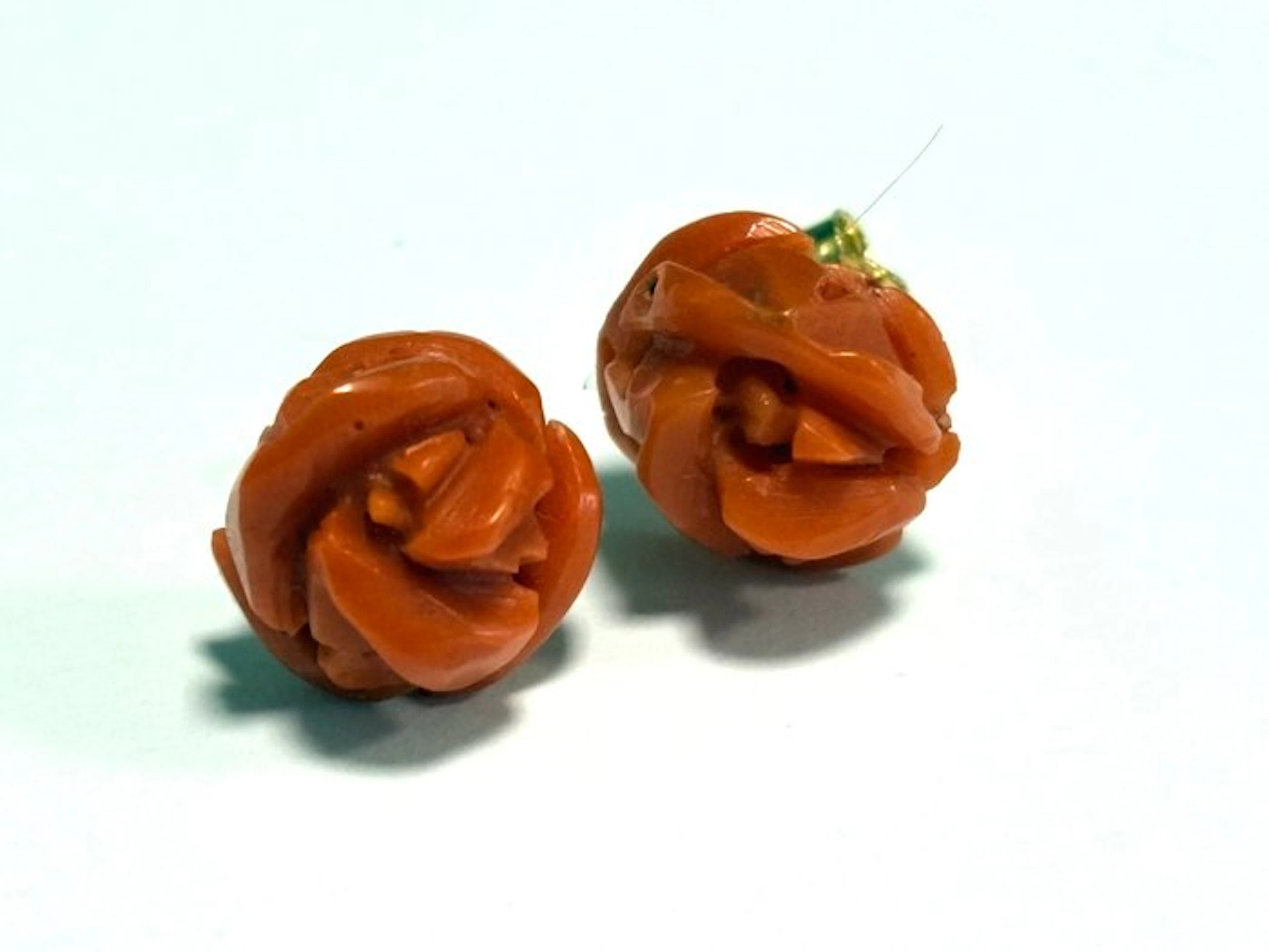 Coral - Silver - Earrings