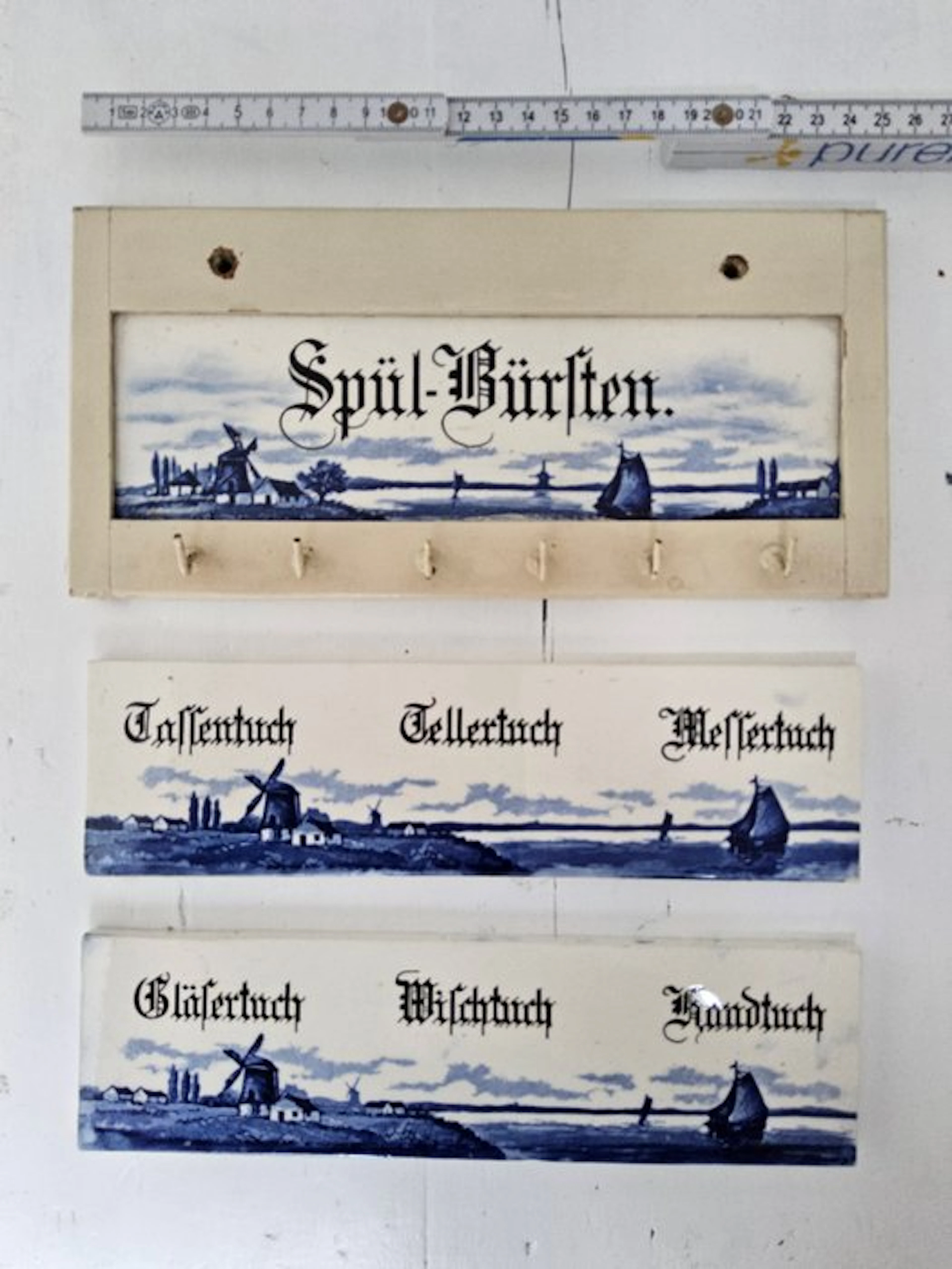 Antique Tile (3) - Delft Blue windmills Historicism Art...