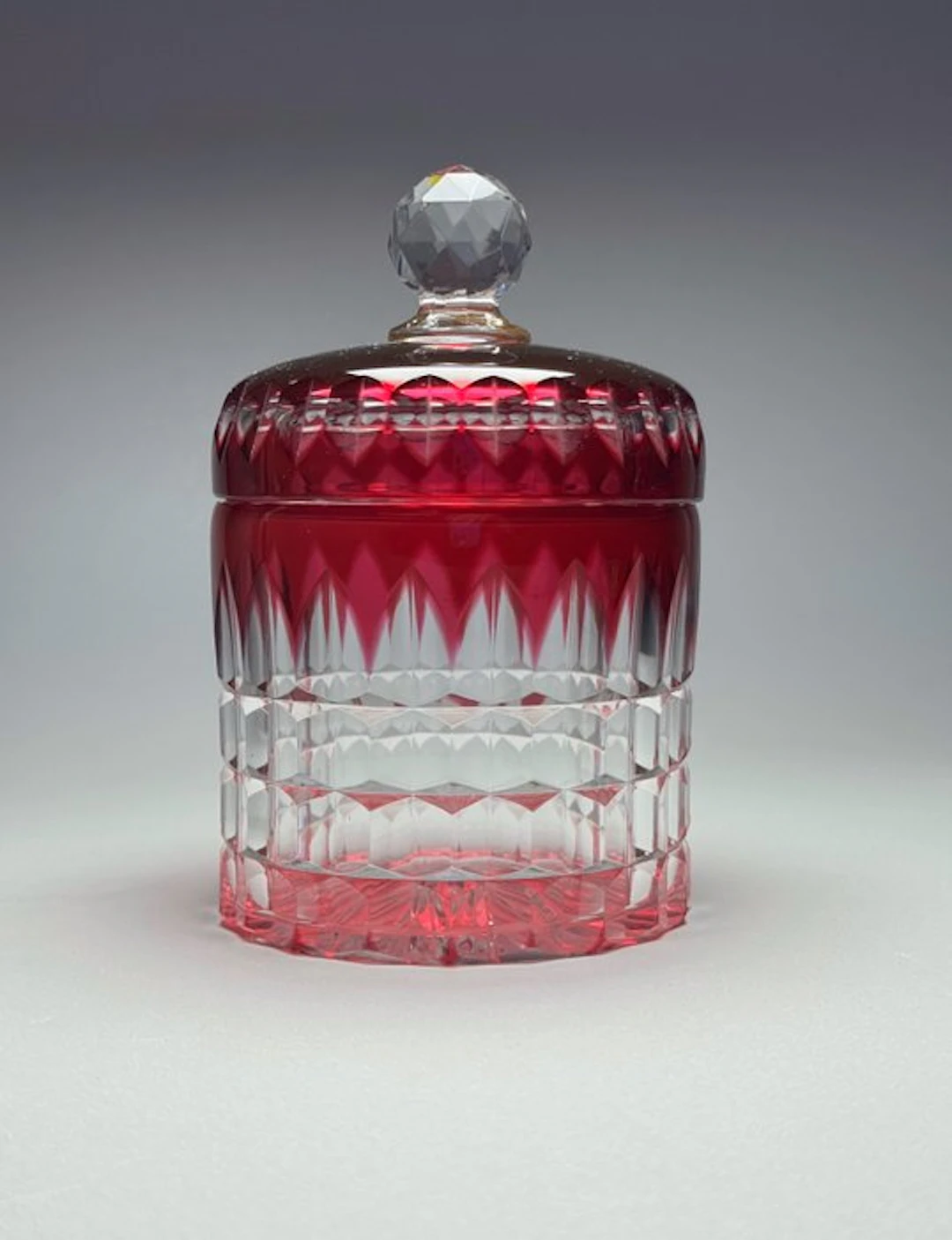 Val Saint Lambert - Jar - TAILLE SPA - catalogue 1926 - Crystal - ART DECO