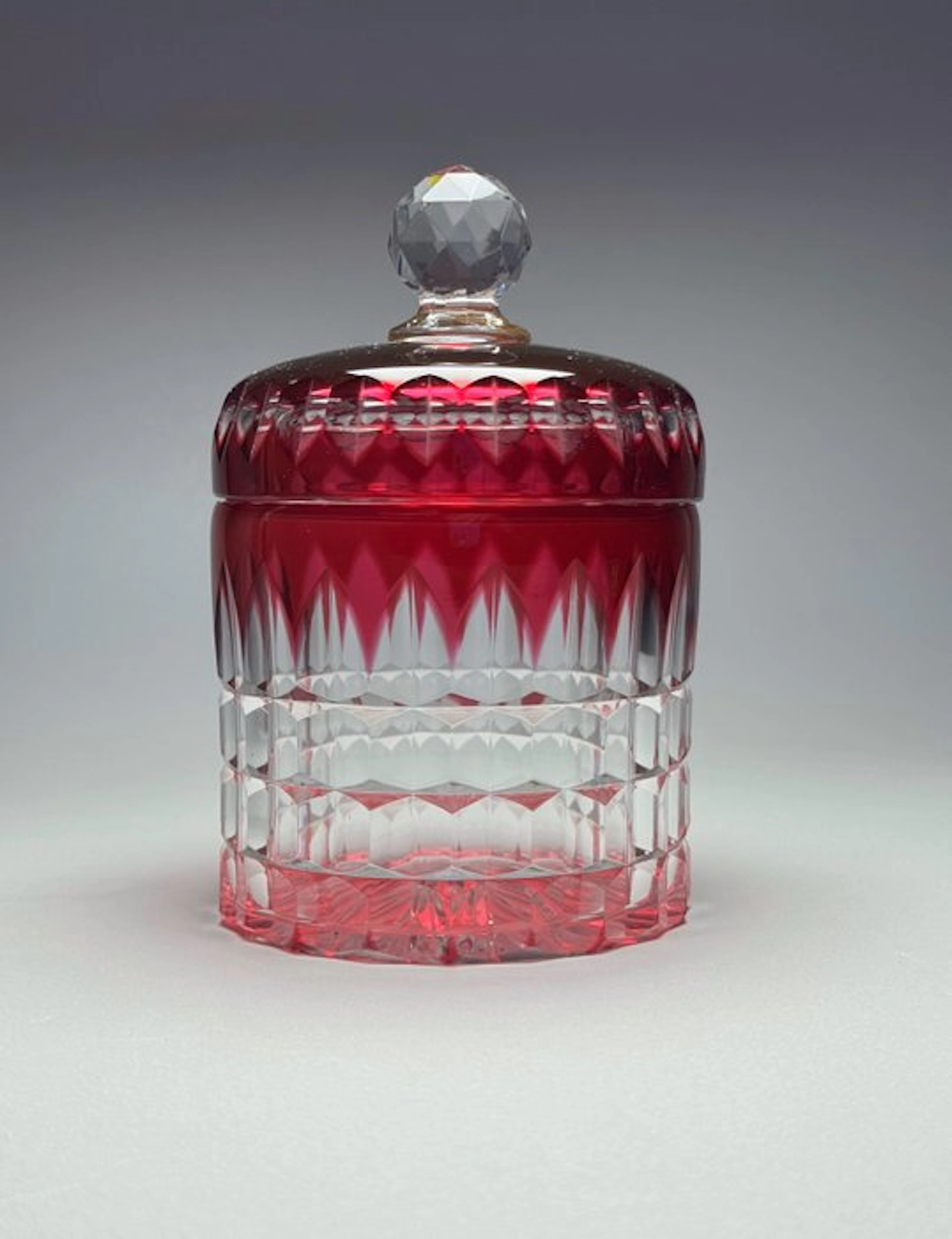 Val Saint Lambert - Jar - TAILLE SPA - catalogue 1926 - Crystal - ART DECO