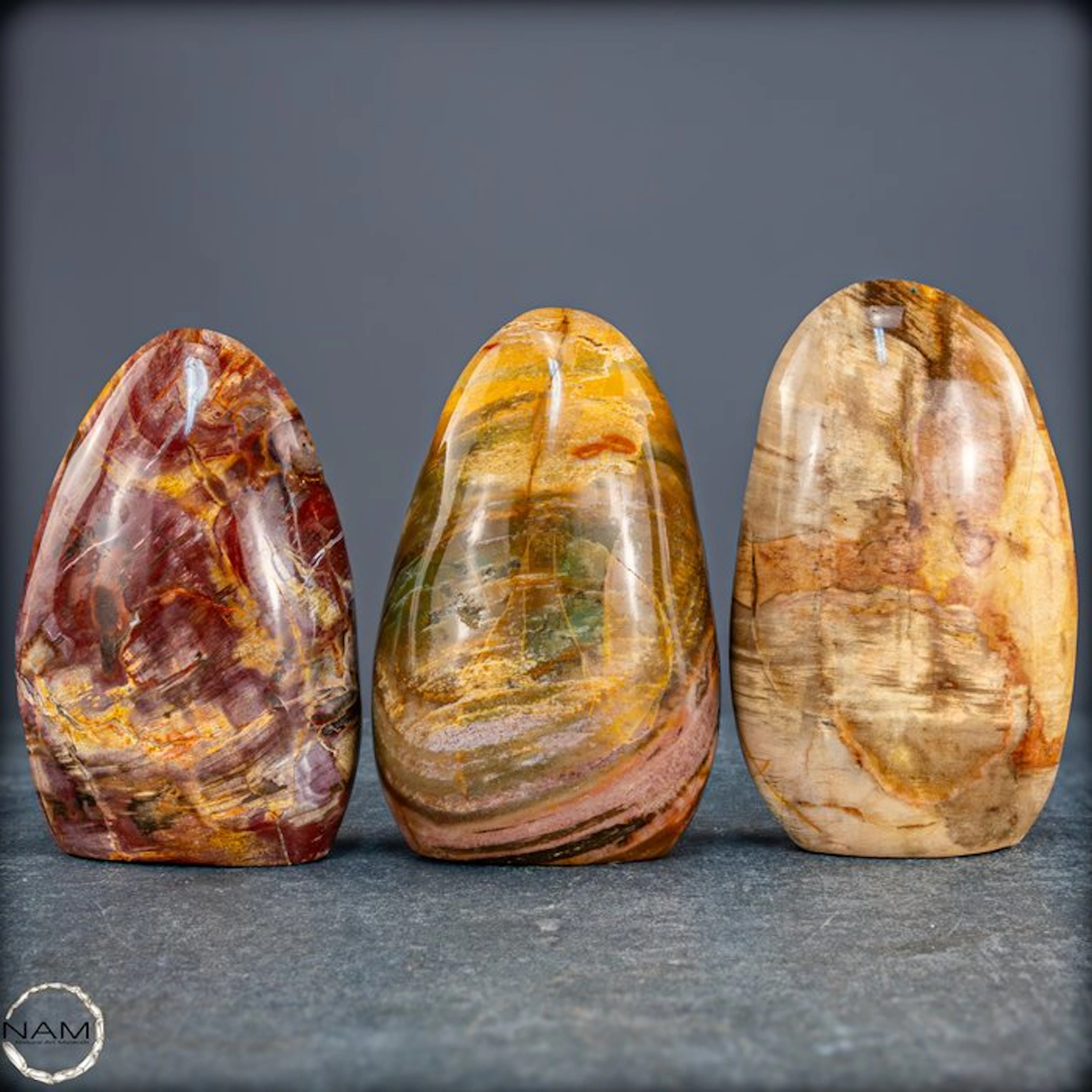 Noble Moonstone Freeform Set – Three hand-polished...