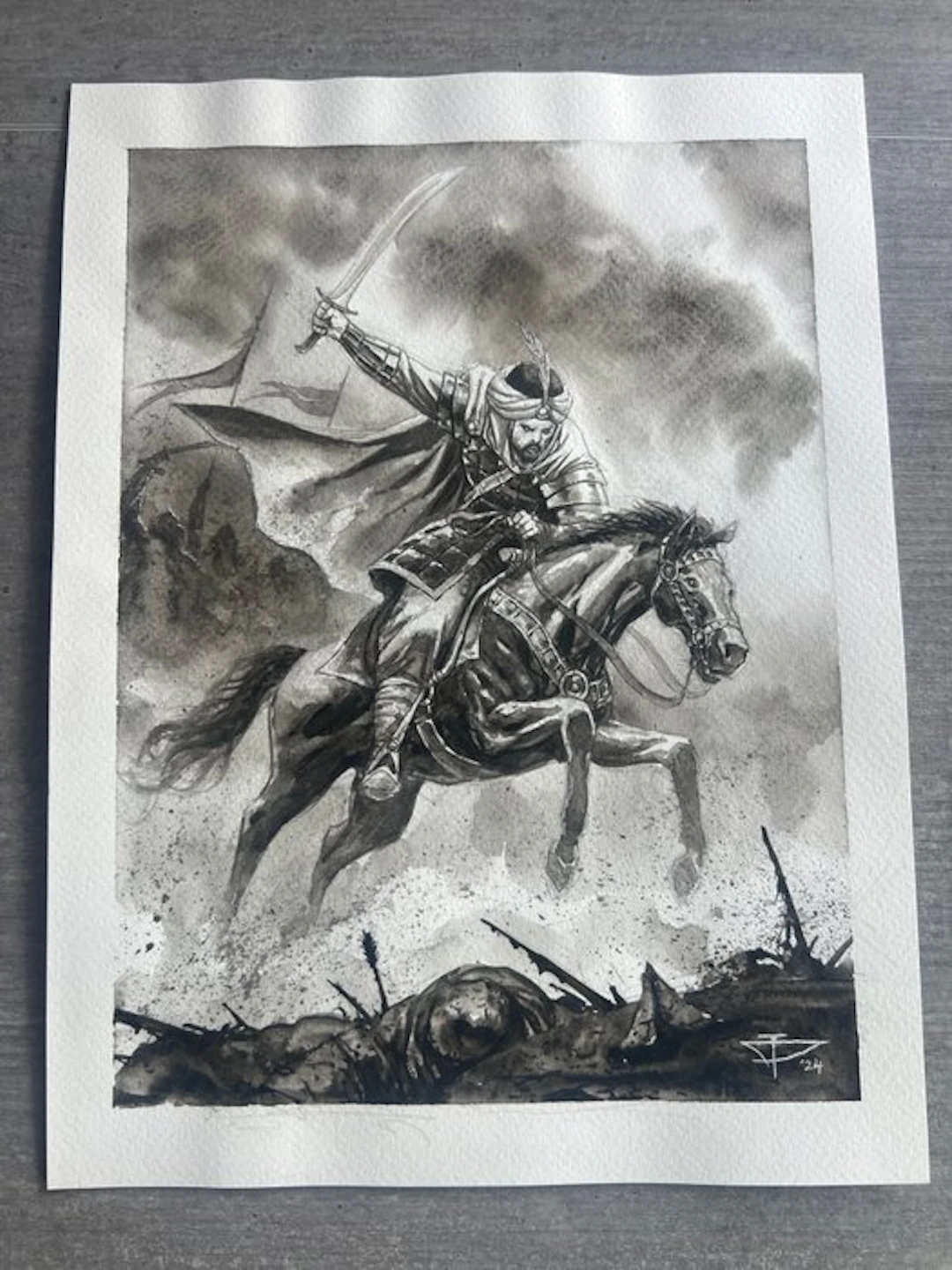 Dragan Paunovic - 1 Original colour drawing - Cavalier - 2024