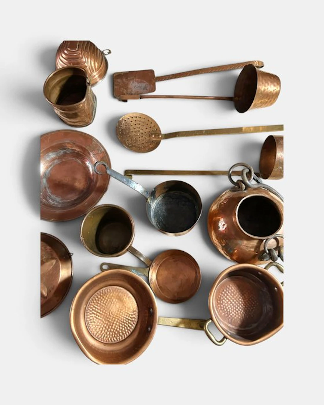 Kitchen container (14) - Copper - Antique copper lot