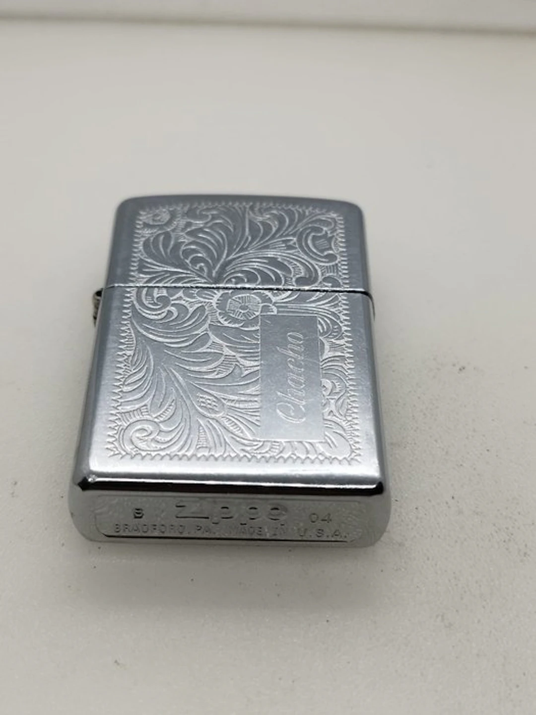 Zippo Venetian Chrome 2004 - No reserve price - Lighter - Steel (stainless)