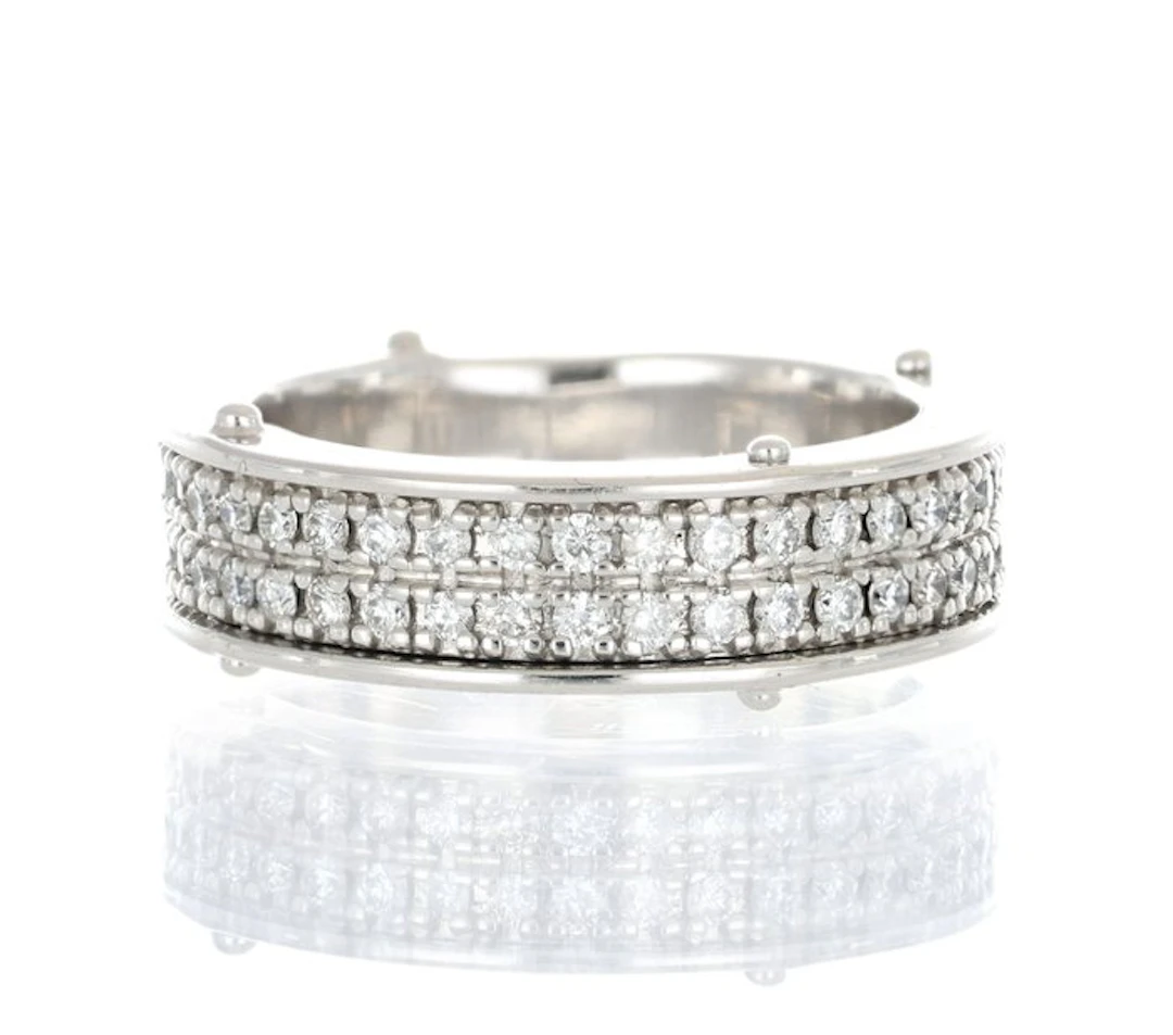 No reserve price - Ring - 18 kt. White gold - 1.08ct. tw. Diamond (Natural)