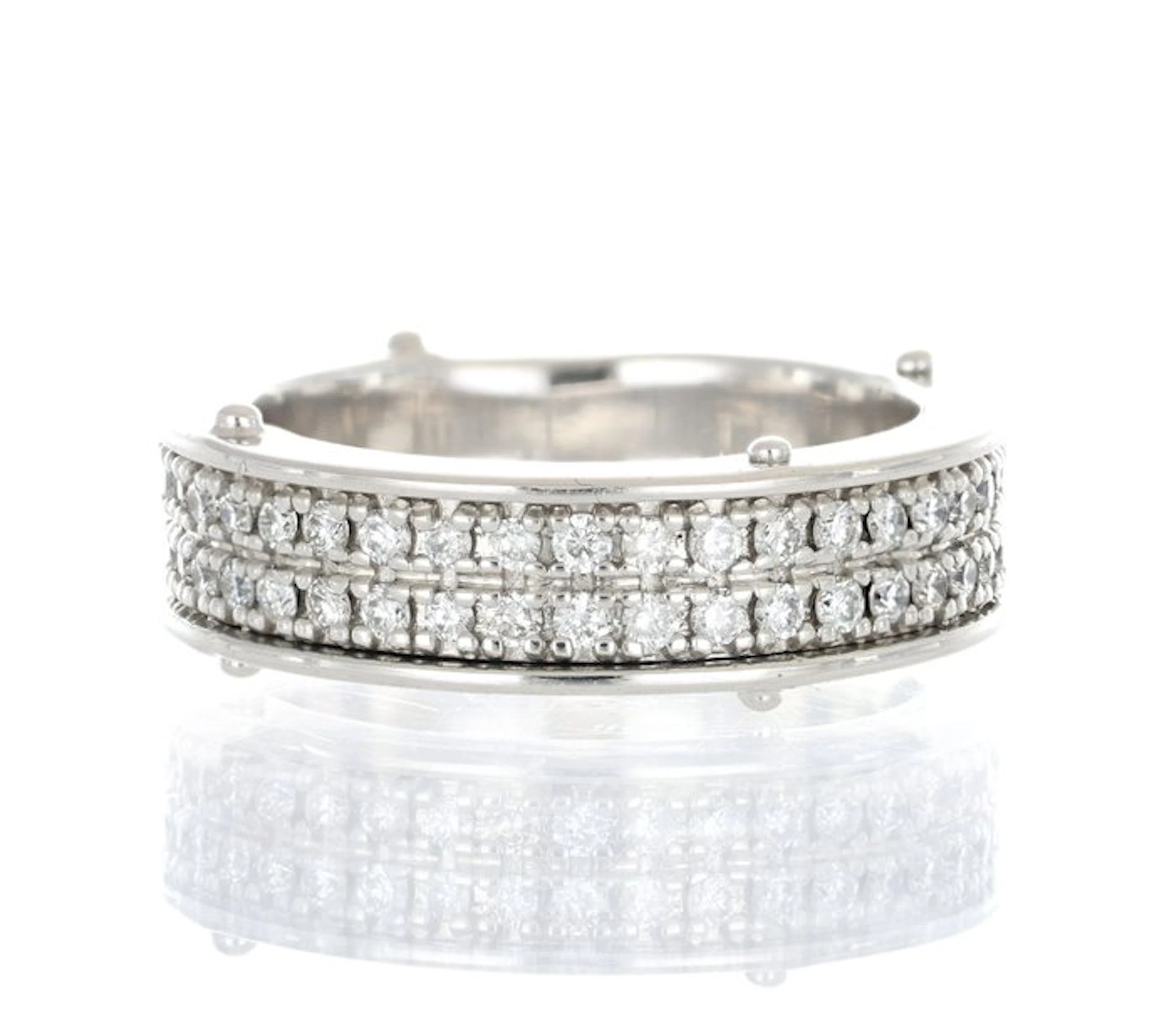 No reserve price - Ring - 18 kt. White gold - 1.08ct. tw. Diamond (Natural)