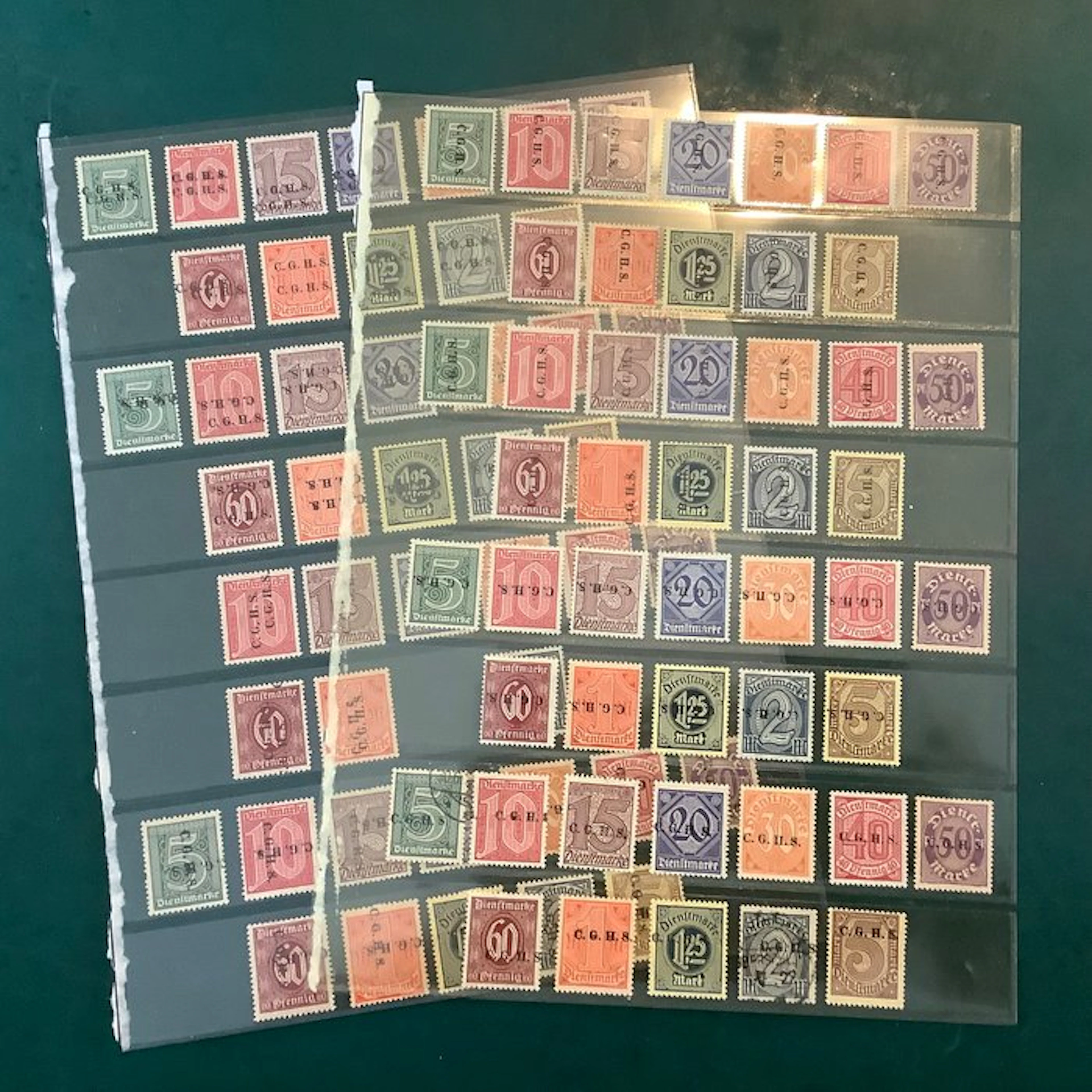 German Empire 1918 - Service: issue with 8 different overprints