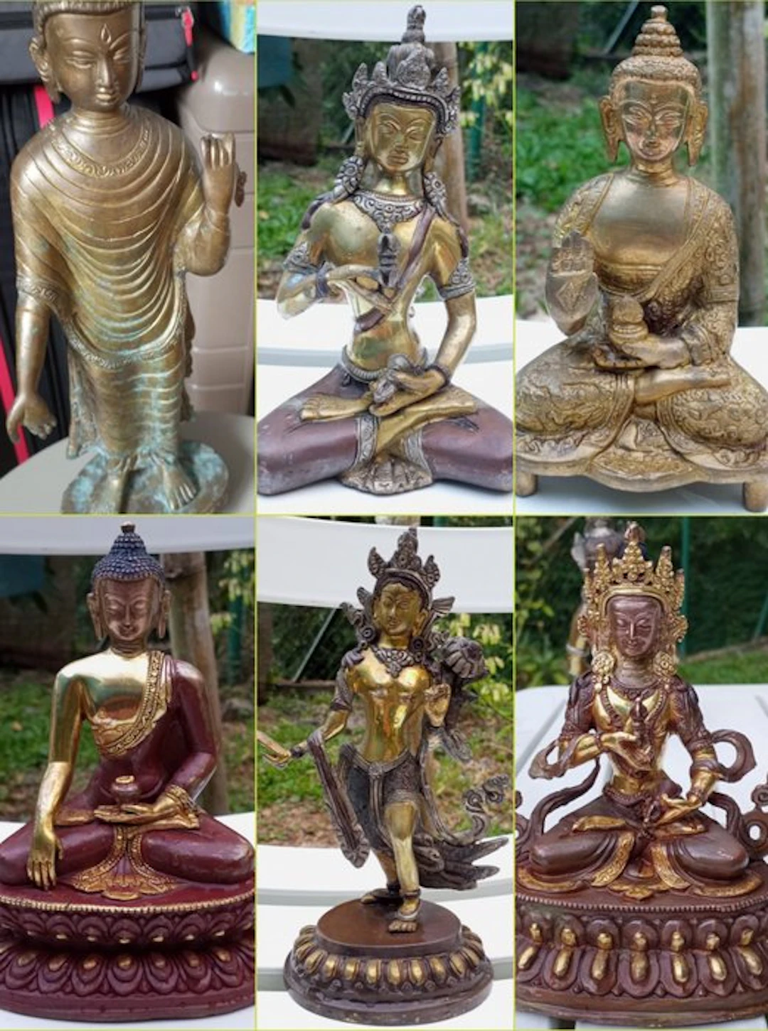 Statuette, Patinated Bronze Statues - 40 cm - Gilt bronze, Patinated bronze